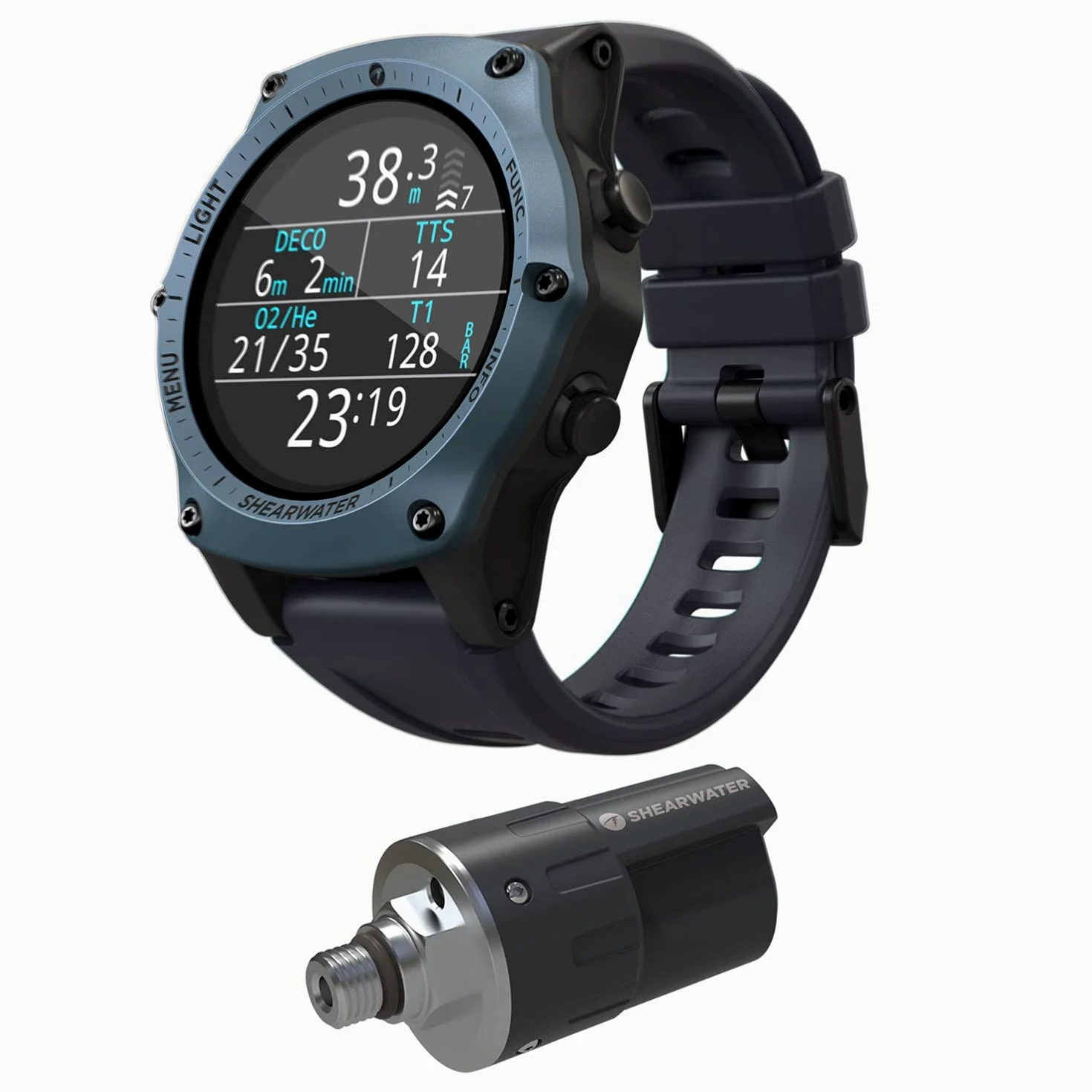 Shearwater Research Teric - Ordenador de buceo para muñeca con transmisor, color azul