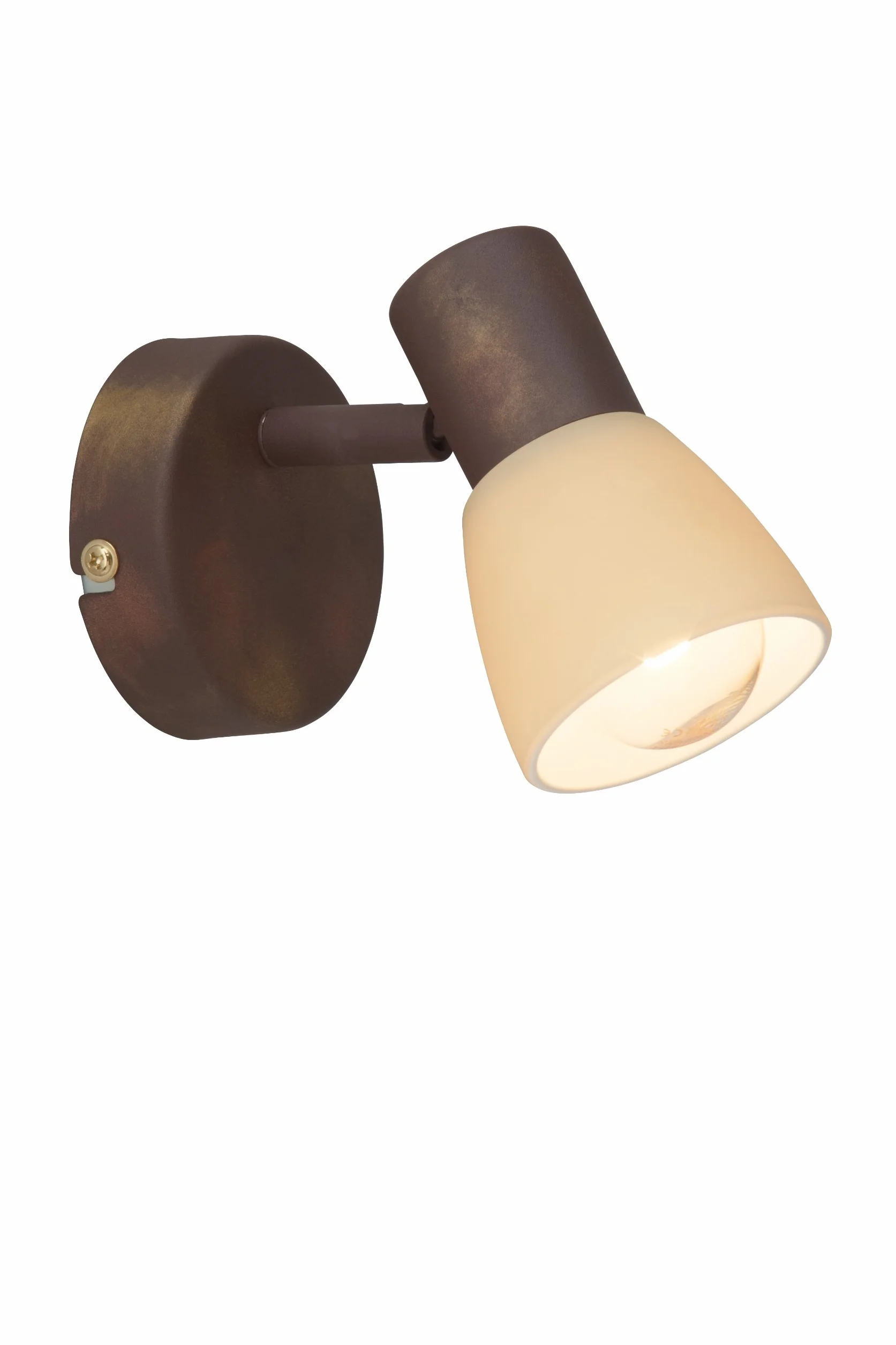 Aplique de pared Brilliant AG Luca 35810/56, 1 bombilla E14, metal y cristal, Cobre antiguo y champán