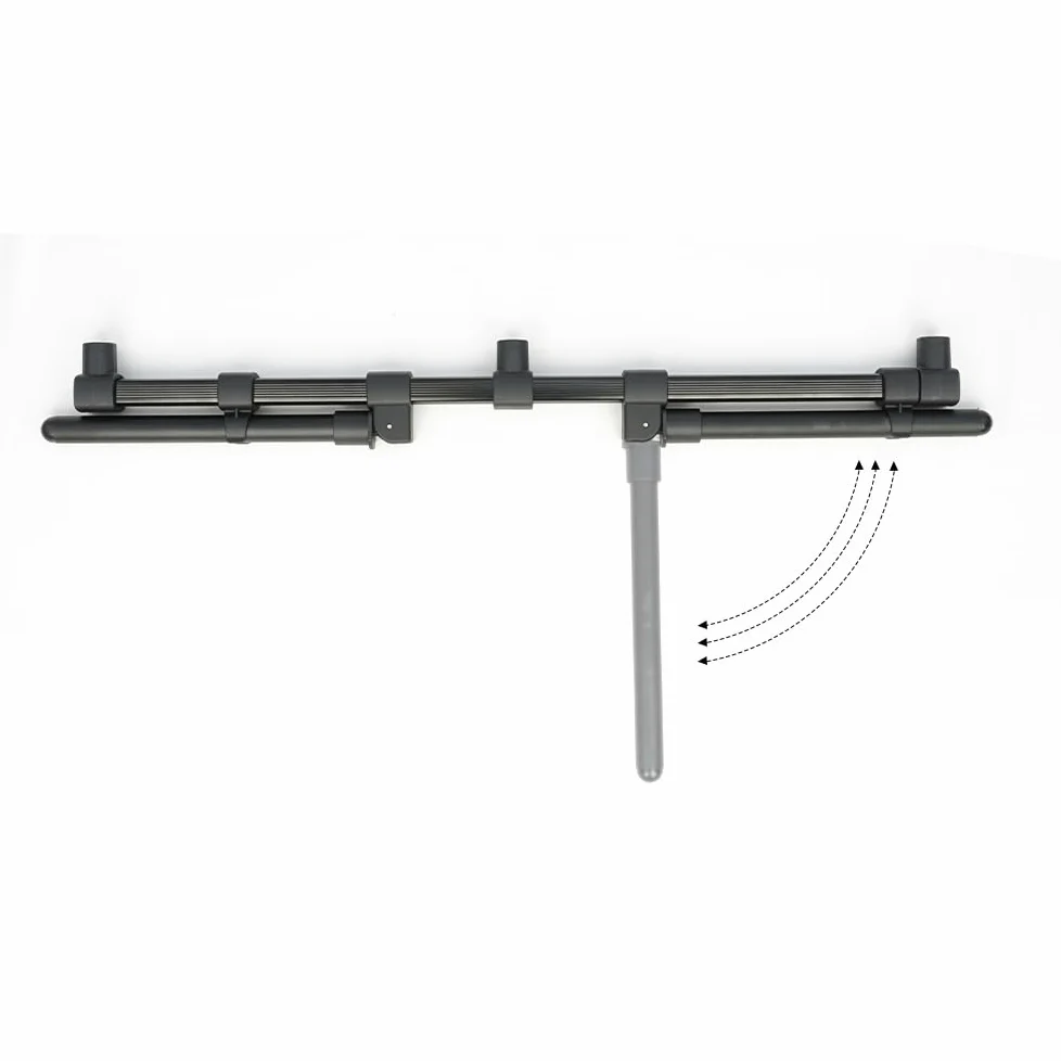 Hirisi Tackle Fishing Rod-Pod - Soporte para cañas de pescar de aluminio y soporte para caña de pescar con bolsa para la pesca de carpa, soporte para cañas de pescar con altura y ancho ajustable