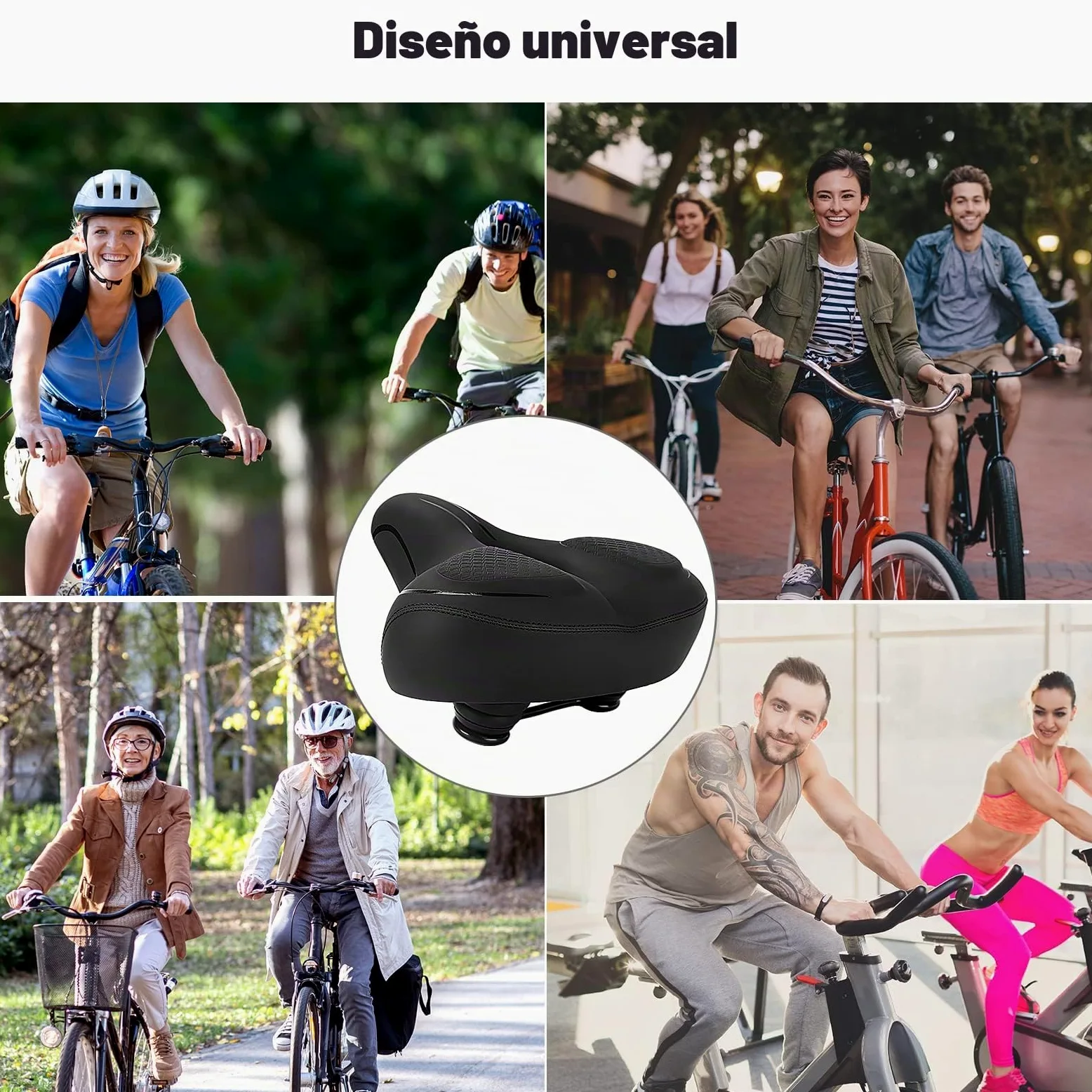 TONBUX Sillín Bicicleta Extra Grande, Sillín de Bicicleta Muy Cómodo Impermeable, Sillin Bici Ergonómico, Asiento de Bicicleta Transpirable para MTB/Bicicleta Urbana/Bicicleta de Carretera/Ebike