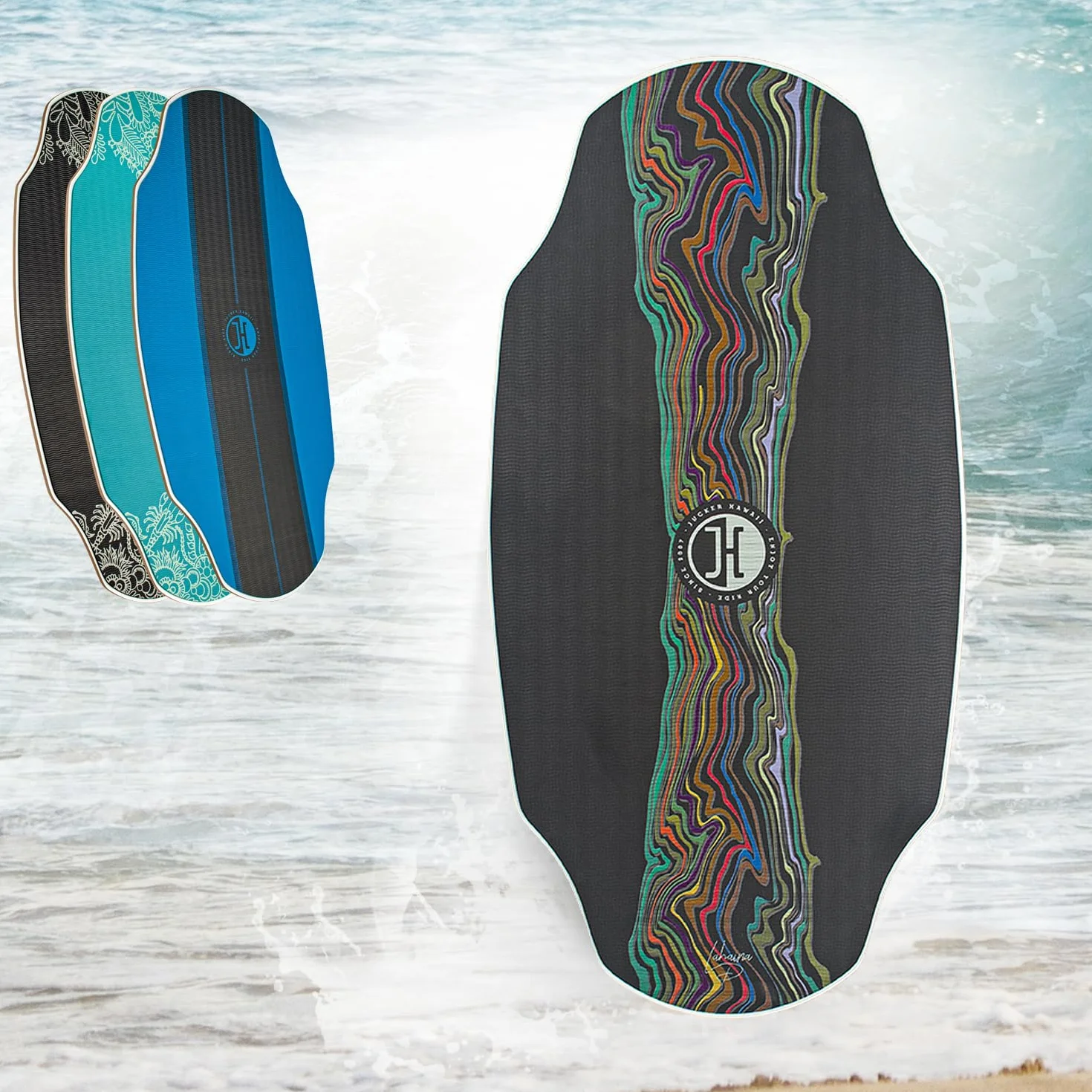 JUCKER HAWAII Skimboard HPL Lahaina Pro Tabla de esquí profesional con revestimiento HPL de doble cara y capa antideslizante EVA