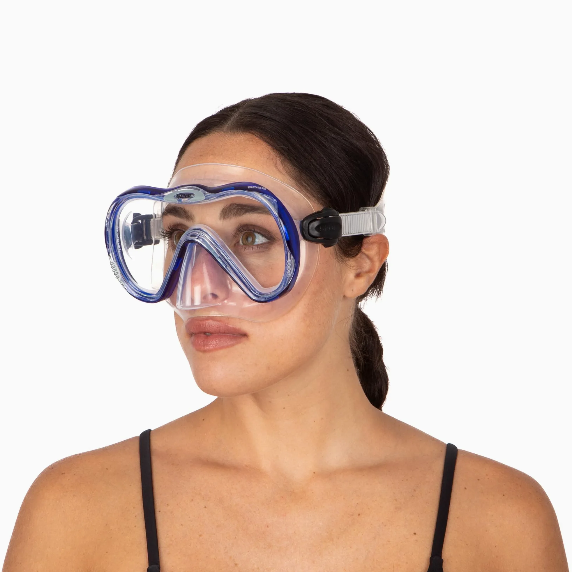 SEAC Set bis Boss Dry - Set de Silicona para Buceo y Snorkel con Máscara y Snorkel con Sistema Dry Top y Válvula de Purga Unisex Adulto