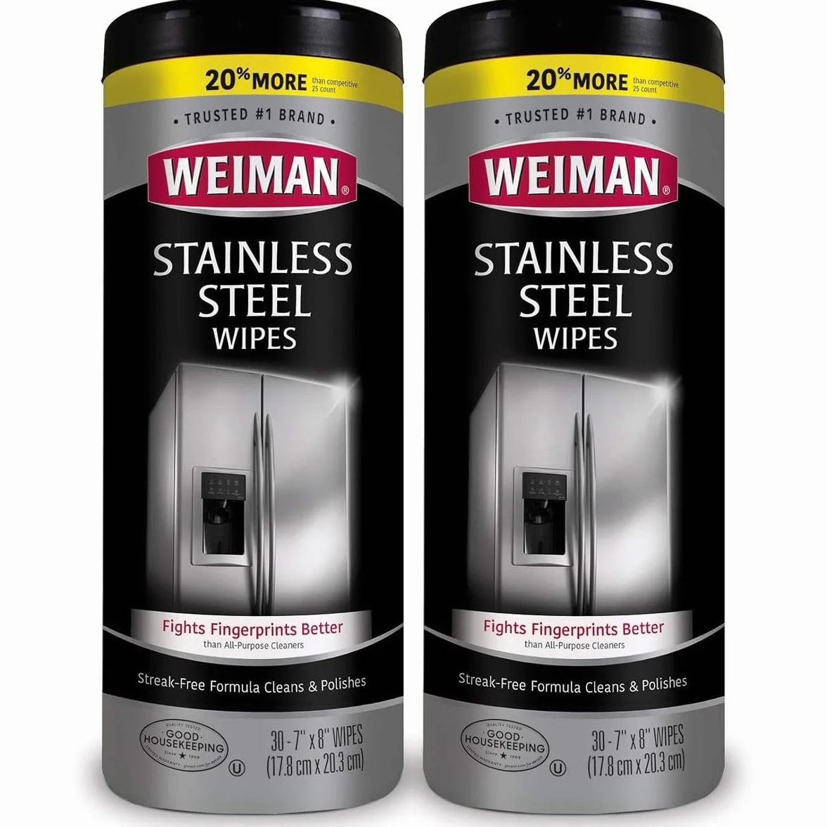 Weiman Toallitas Limpiadoras para Acero Inoxidable - Pack de 2