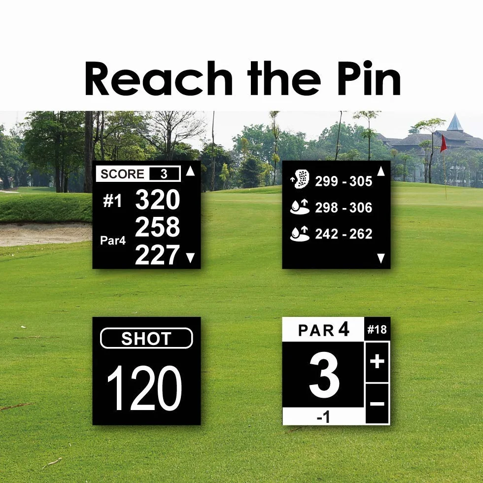 Canmore TW-353 - Reloj de golf GPS con fuente de alimentación (negro/naranja)
