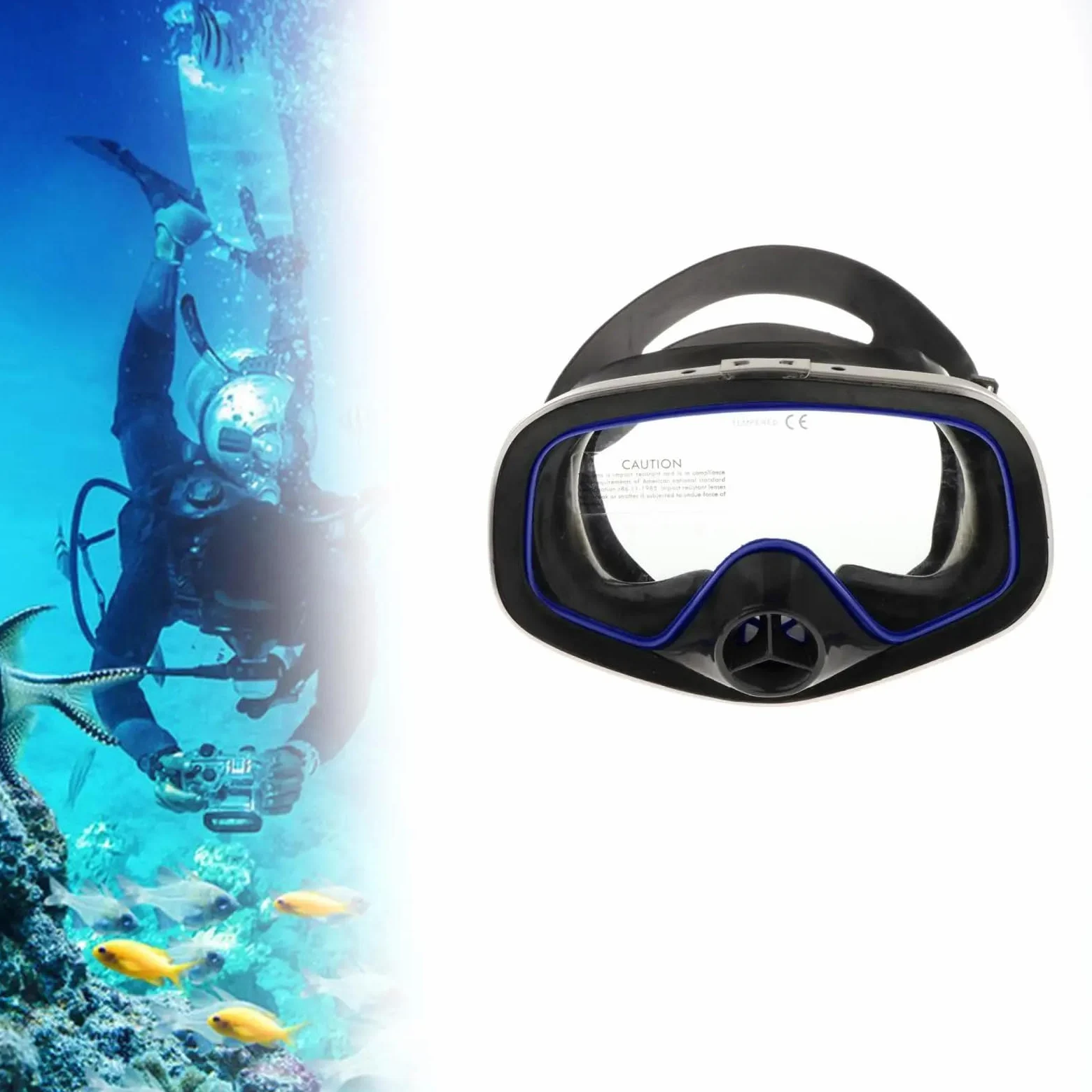 Gafas de buceo subacuáticas, esnórquel, marco grande para adultos, para natación, esnórquel, gafas de natación portátiles