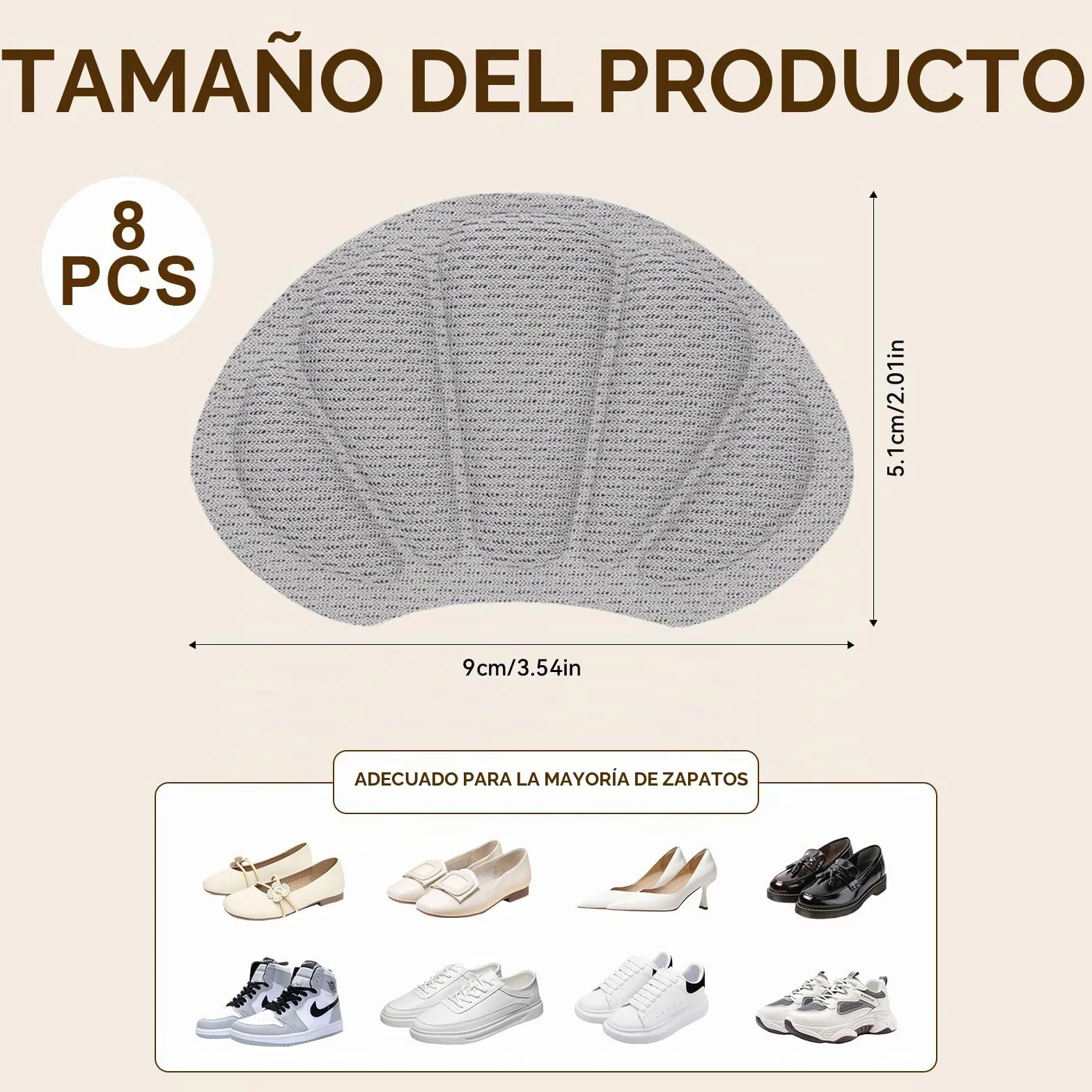 Taloneras para zapatos, Protector de Talón, Almohadillas para reducir talla, evitar resbalones y rozaduras