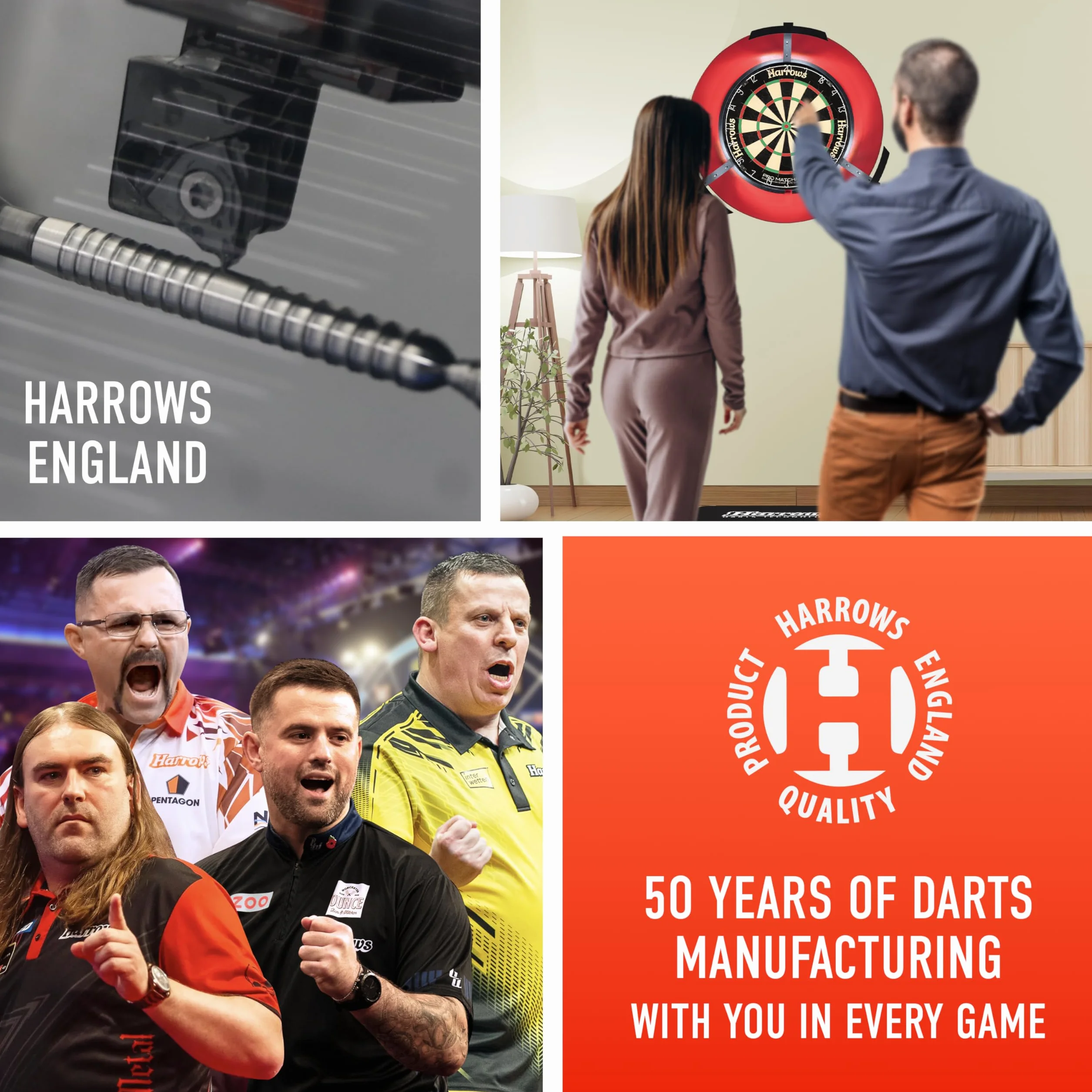 Harrows NX Elite 90% Tungsteno Juego de Dardos con Punta de Acero | 21g a 26g Todos los Pesos Disponibles | Gran Pack de 17 Piezas con Varillas Supergrip, Plumas Quantum y Estuche de Viaje
