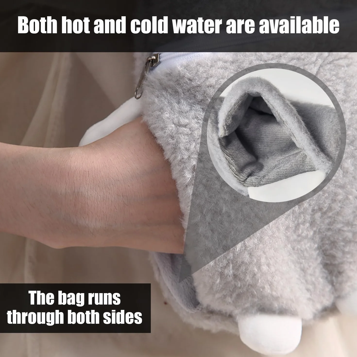 Koala Botella de Agua Caliente de Felpa Extraíble, Bolsa de Agua de PVC con Temperatura Constante