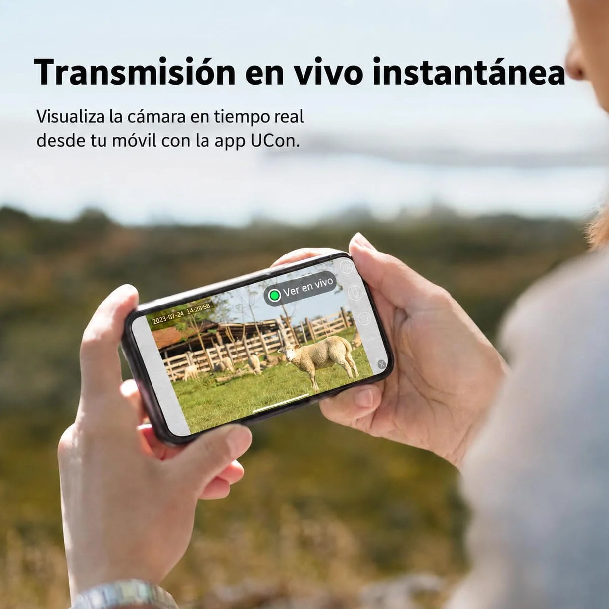 4G LTE Cámara de Caza Solar con Tarjeta SIM, Cámara Fototrampeo sin WiFi, 10400 mAh Batería, Visión Nocturna 950nm Infrarrojos Invisible, Audio de 2 vías, 0,2s Activación, IP66 Impermeable
