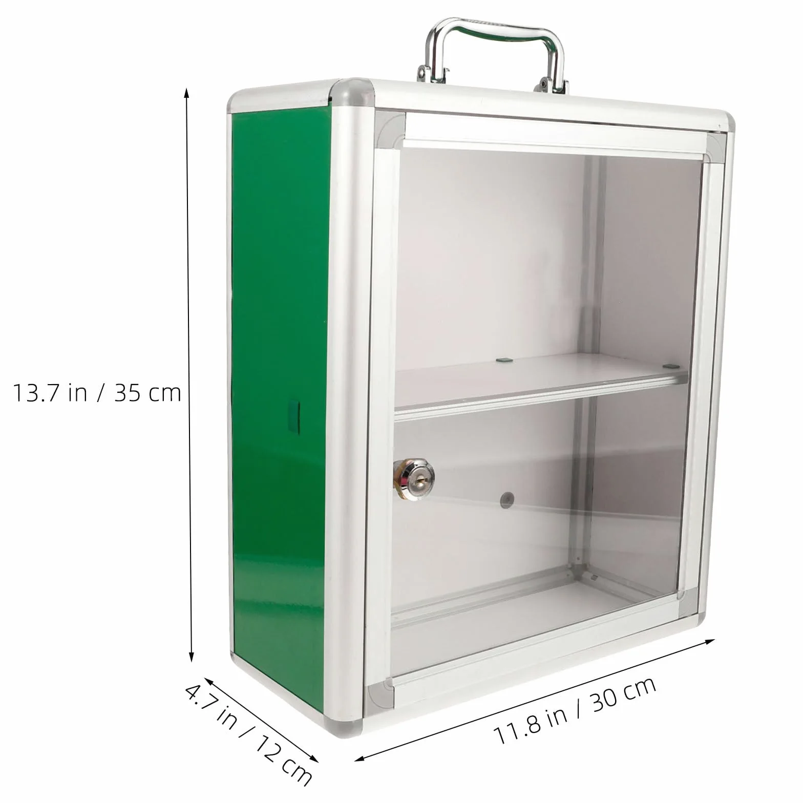Botiquín de Primeros Auxilios de Pared, Gran Capacidad, Puerta Transparente | Acrílico y Plástico Aleación de Aluminio, Clasificación y Ahorro de Espacio, para Casa y Coche
