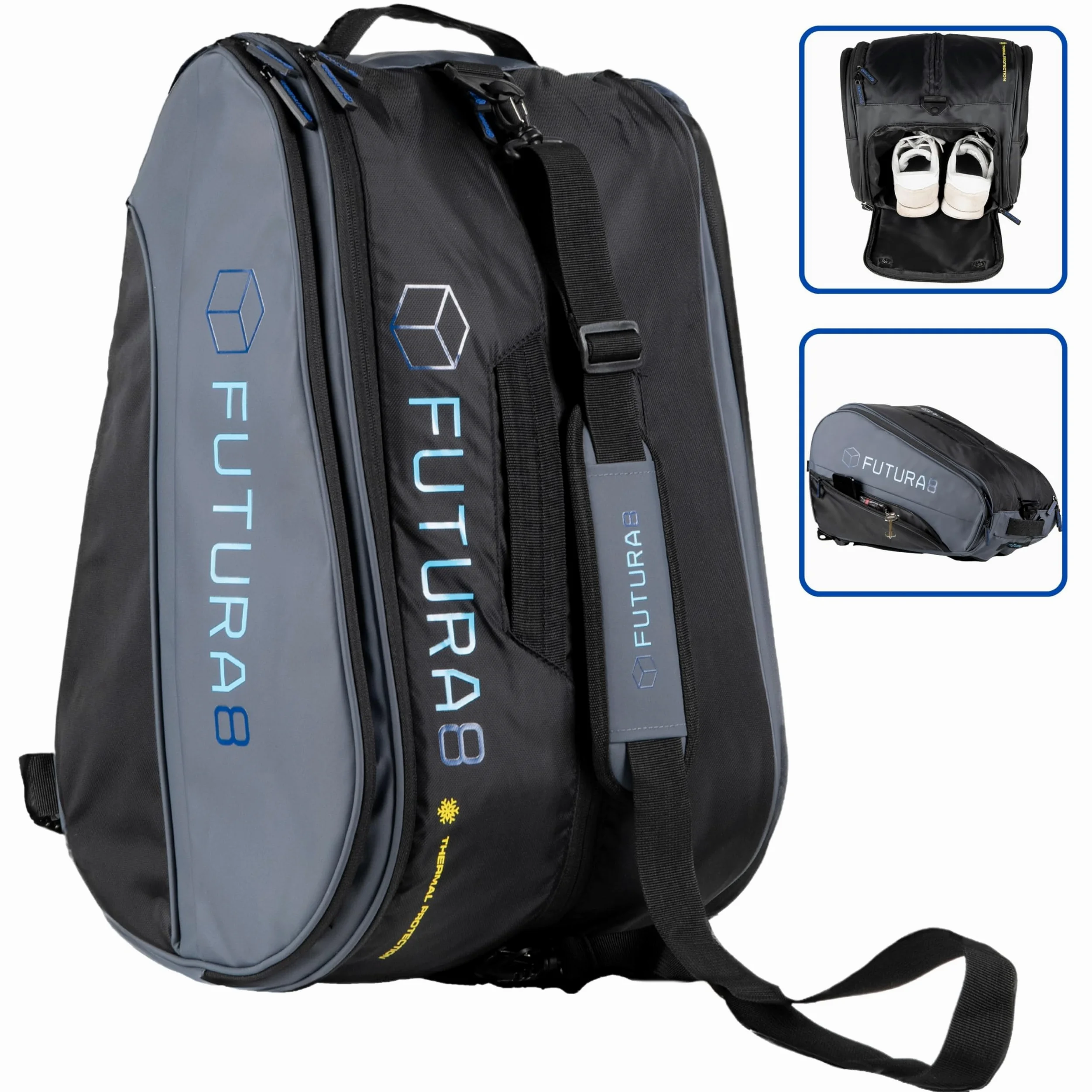 Paletero de Pádel Hombre y Mujer, Compartimento Térmico, Protege hasta 4 Palas, Ideal para Entrenamientos y Torneos, Jugadores de Pádel, Mochila Grande, Resistente y Ergonómica