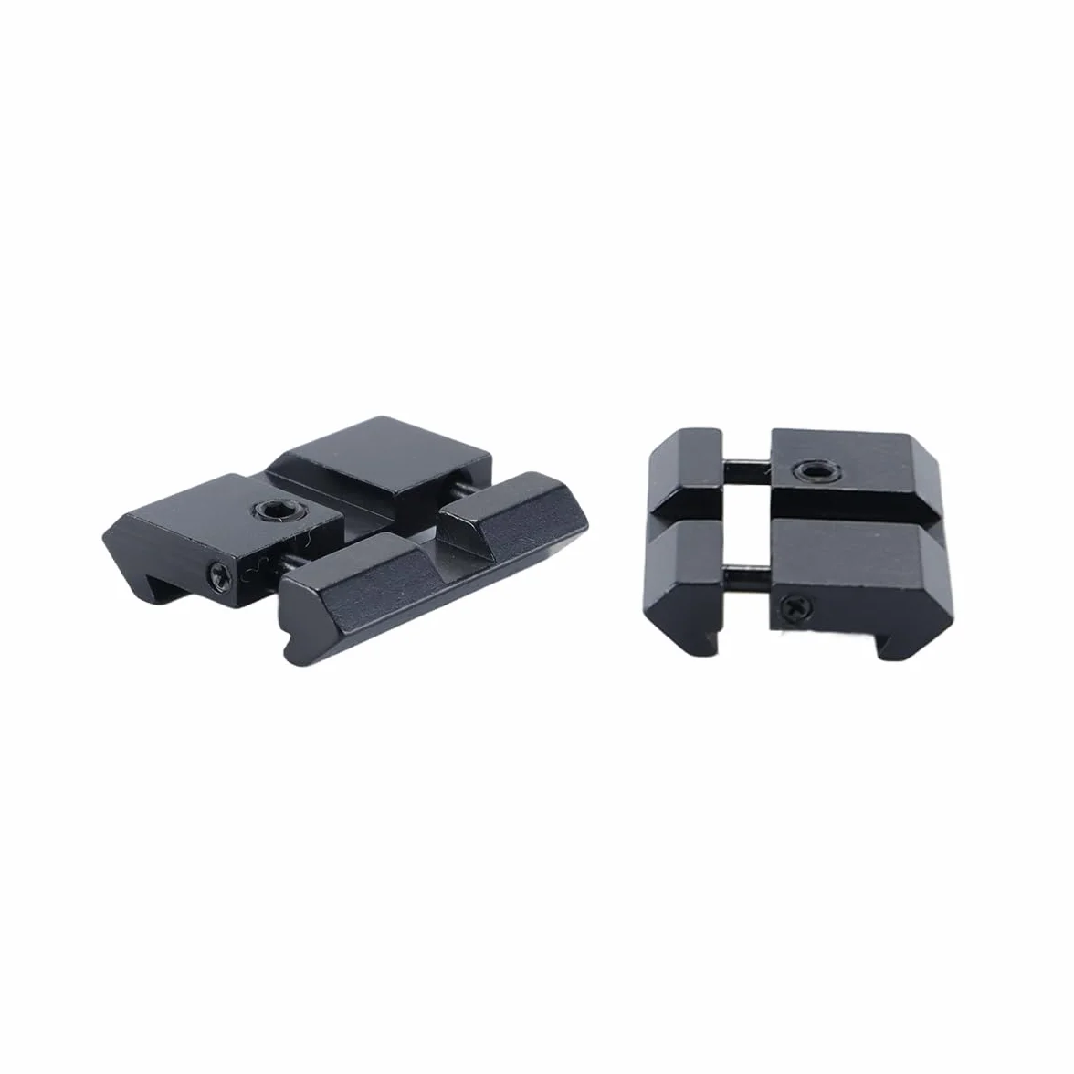 2 adaptadores de riel para mira telescópica a presión: monturas de cola de milano de 11 mm a Weaver/Picatinny de 20 mm (perfil bajo)