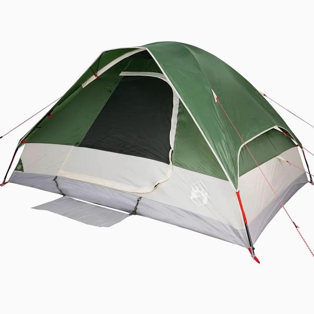 Tienda de campaña iglú para 4 Personas Impermeable Verde, Camping Tienda - 94777