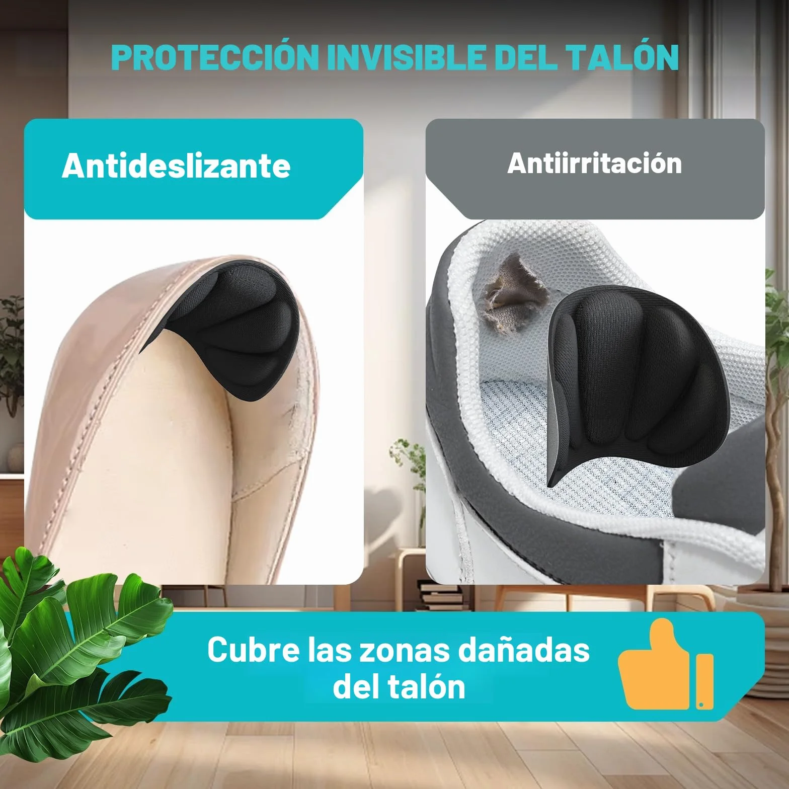 Almohadillas Autoadhesivas Antirrozaduras Taloneras Espuma Viscoelástica 6 Pares