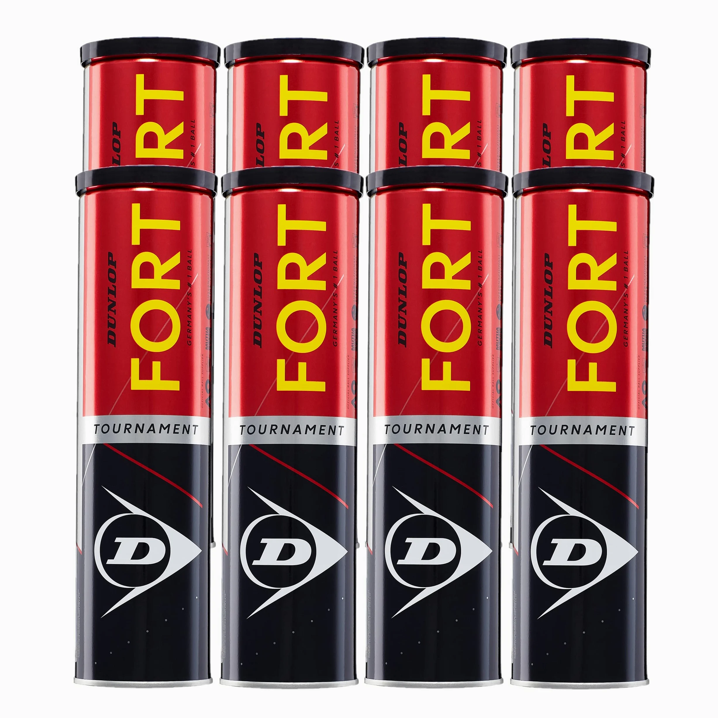 Dunlop Fort Tournament - Pelotas de tenis (8 latas, 32 unidades), color amarillo