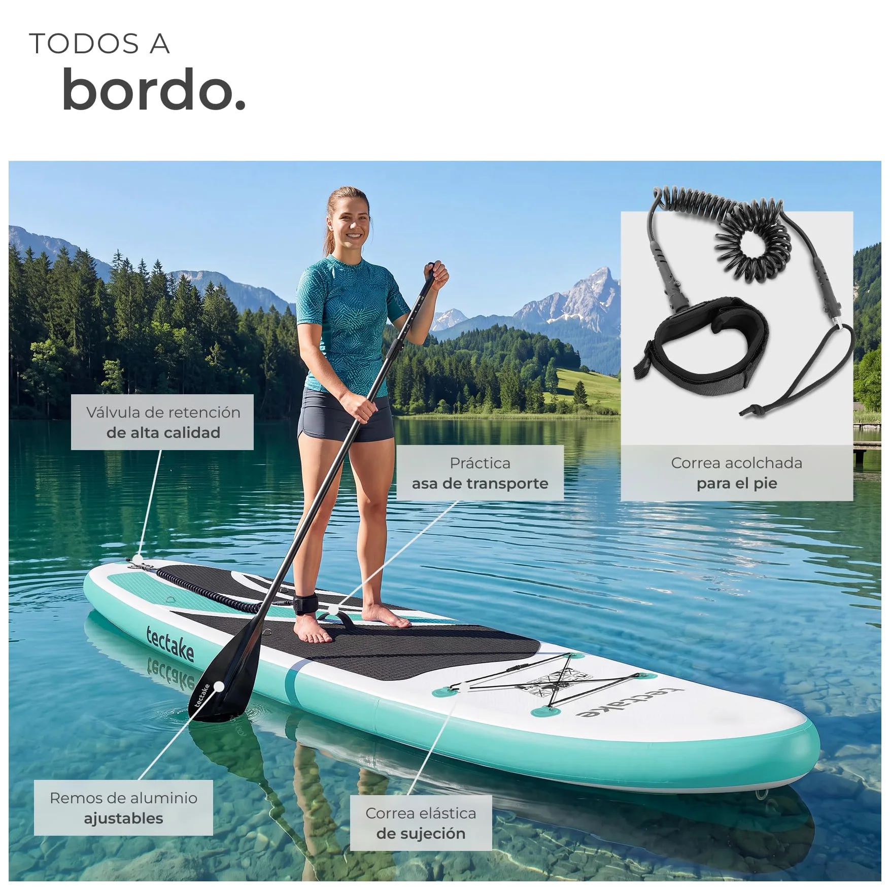 tectake® Tabla Sup Hinchable Kayak Convertible