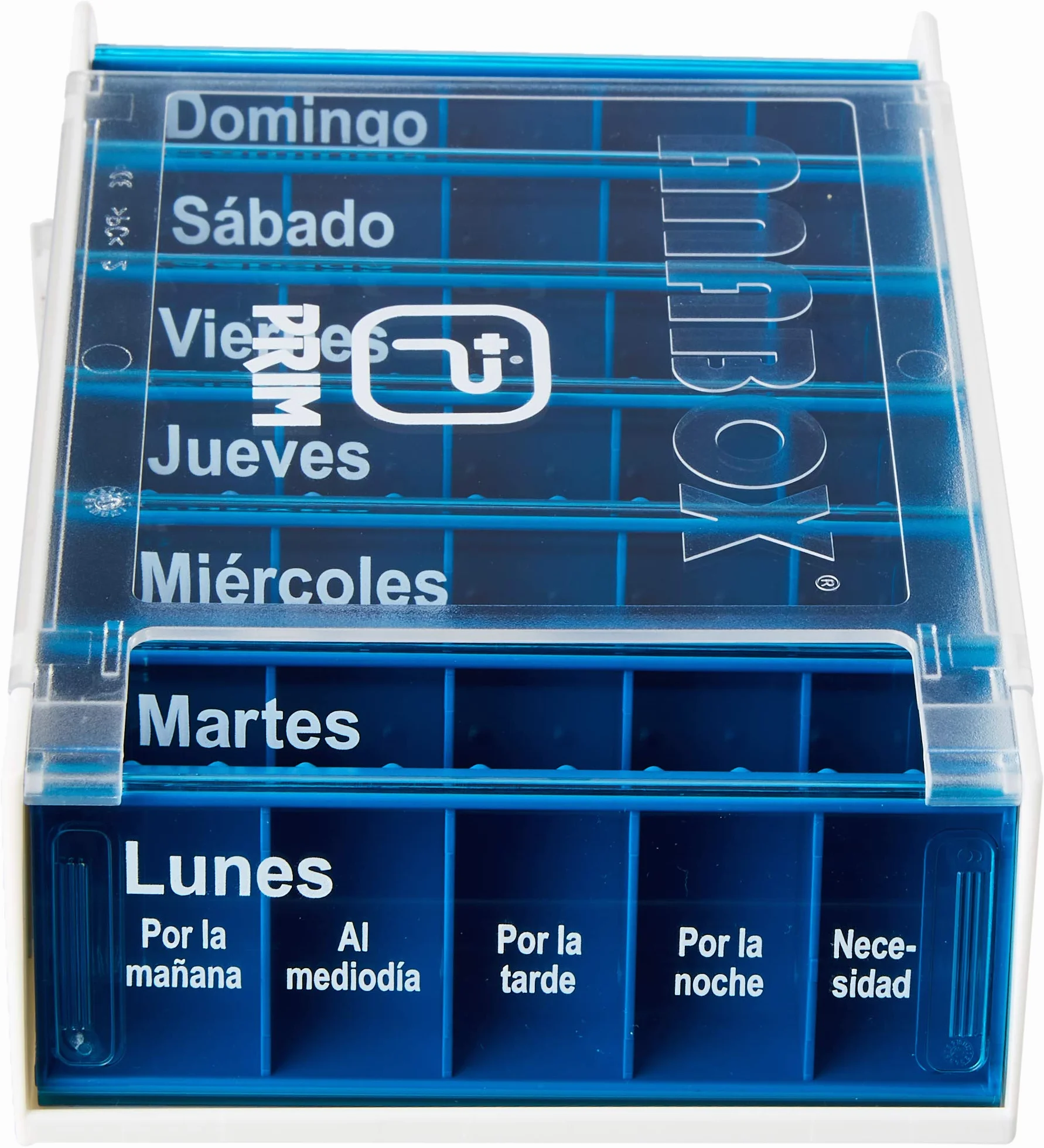 Dosificador Plástico de Comprimidos Semanal Azul Indigo