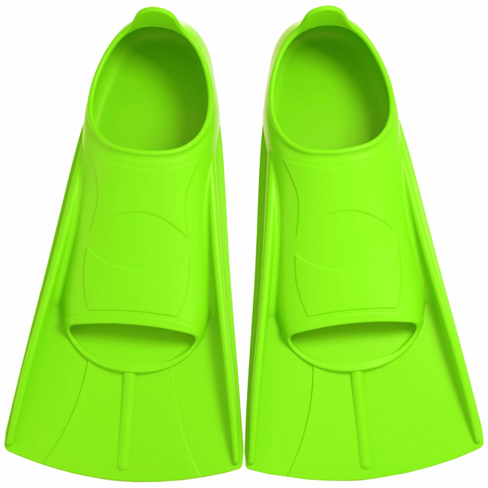 Aletas de natación para niños, aletas cortas para niños, 100% silicona, aletas cortas para entrenamiento de natación, entrenamiento en aguas abiertas, esnórquel, buceo para principiantes