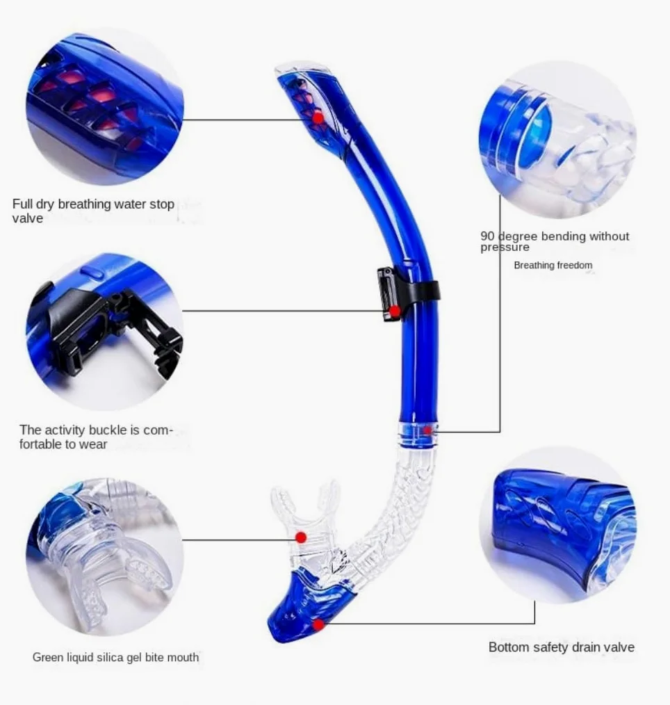 Máscara Snorkel Máscara Buceo Premium Snorkel Set Máscara De Buceo para Adultos Natación Gafas Dry Equipo de Snorkel