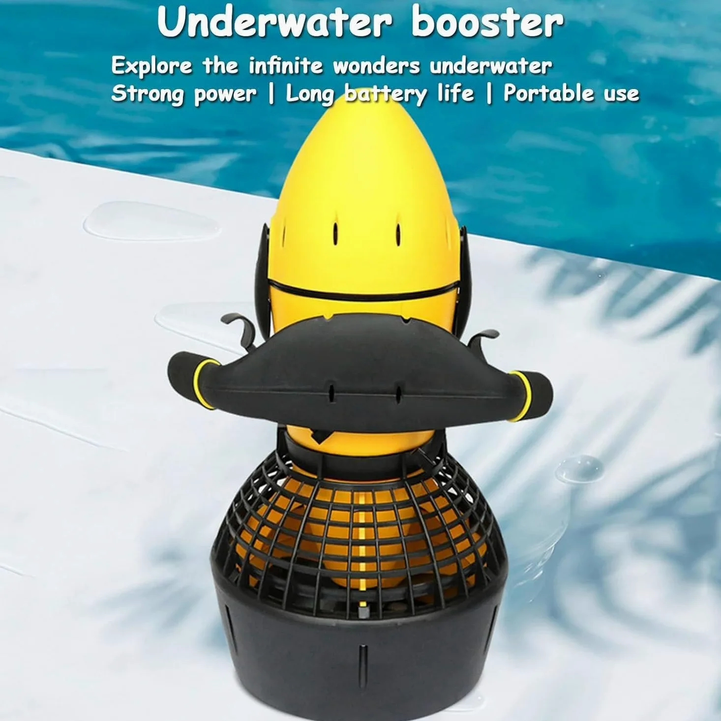 Scooter Submarino, Propulsor Eléctrico Subacuático 500 W, Un Potente Impulsor para Buceo Y Natación para Aventuras Acuáticas Inolvidables, Snorkel Y Diversión En Piscina.