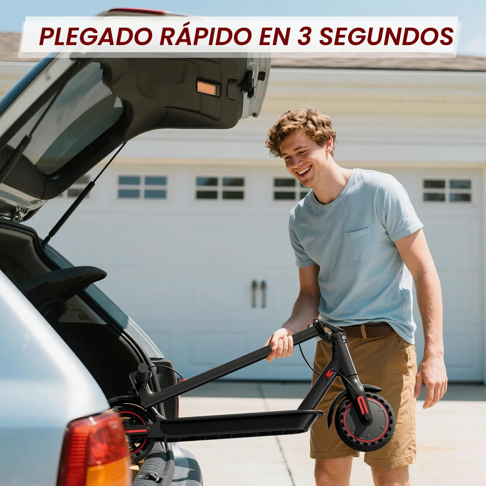 Patinetes clásicos de 8,5 Pulgadas con autonomía máxima de 30 km, Patinete eléctrico Plegable con función de Bloqueo, aplicación, Patinete eléctrico para Adultos.