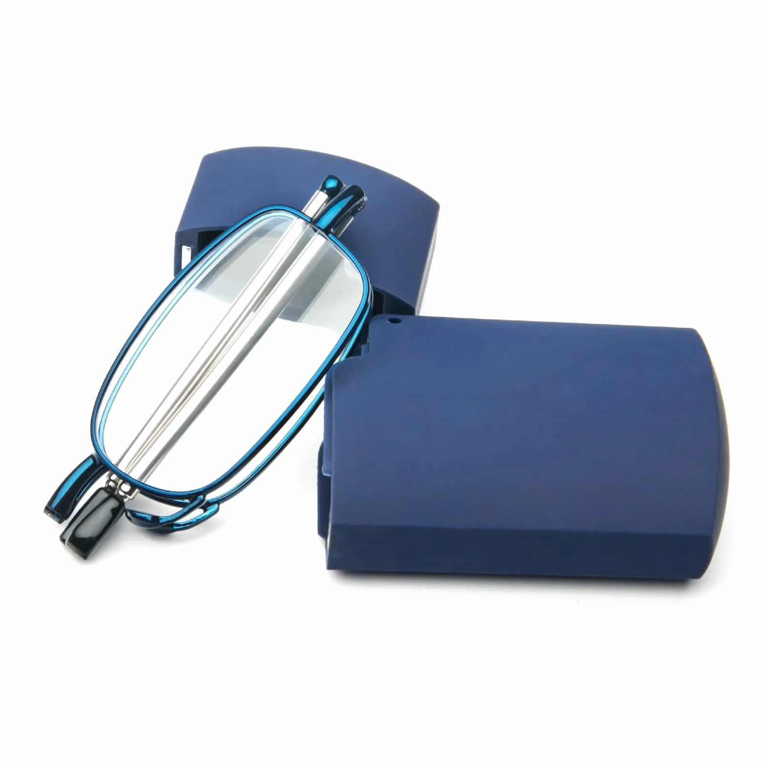 Gafas de Lectura Plegables con Filtro de Luz Azul Varillas Telescópicas Estuche Portátil Azul +2.0
