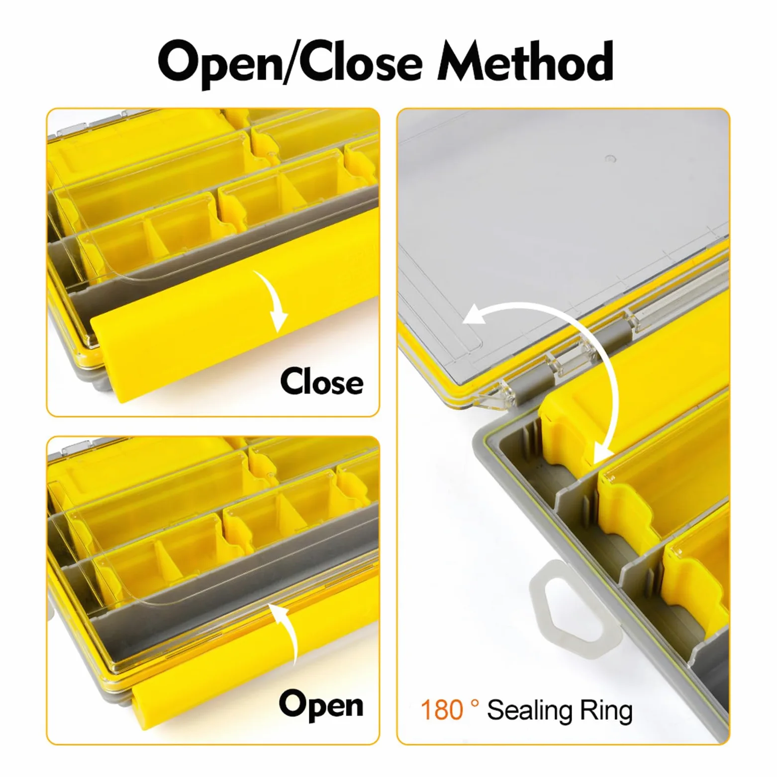 Caja Impermeable para Aparejos de Pesca, Caja de Almacenamiento de cebos y señuelos de Pesca, contenedor de cebos, organizadores portátiles, Caja de Aparejos de