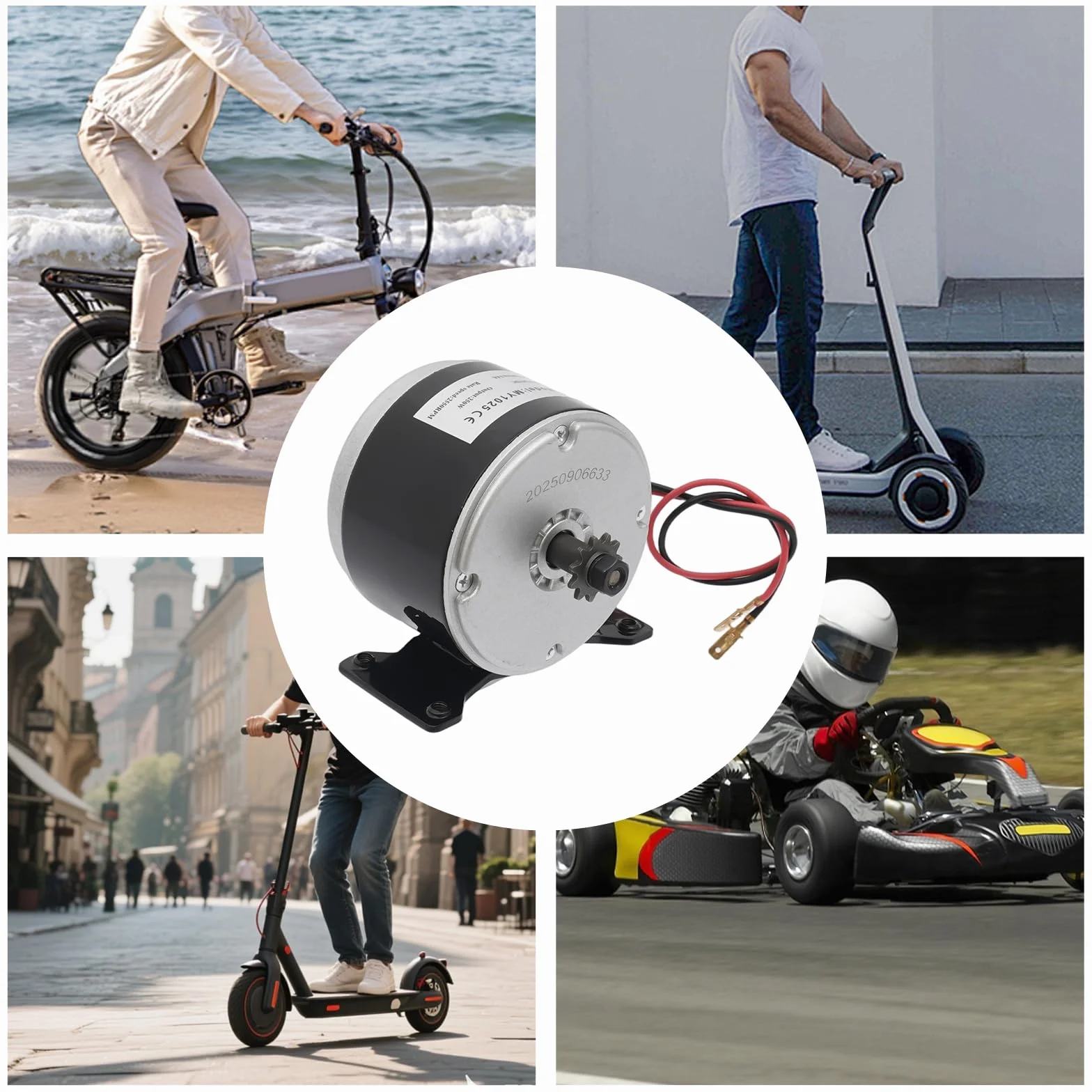 Motor eléctrico de 250 W, 24 V CC, 2550 rpm, 14 A, cobre puro, rueda dentada de 11 dientes (25 H) reversible, rodamiento de precisión para scooters eléctricos, bicicletas eléctricas, minimotos y