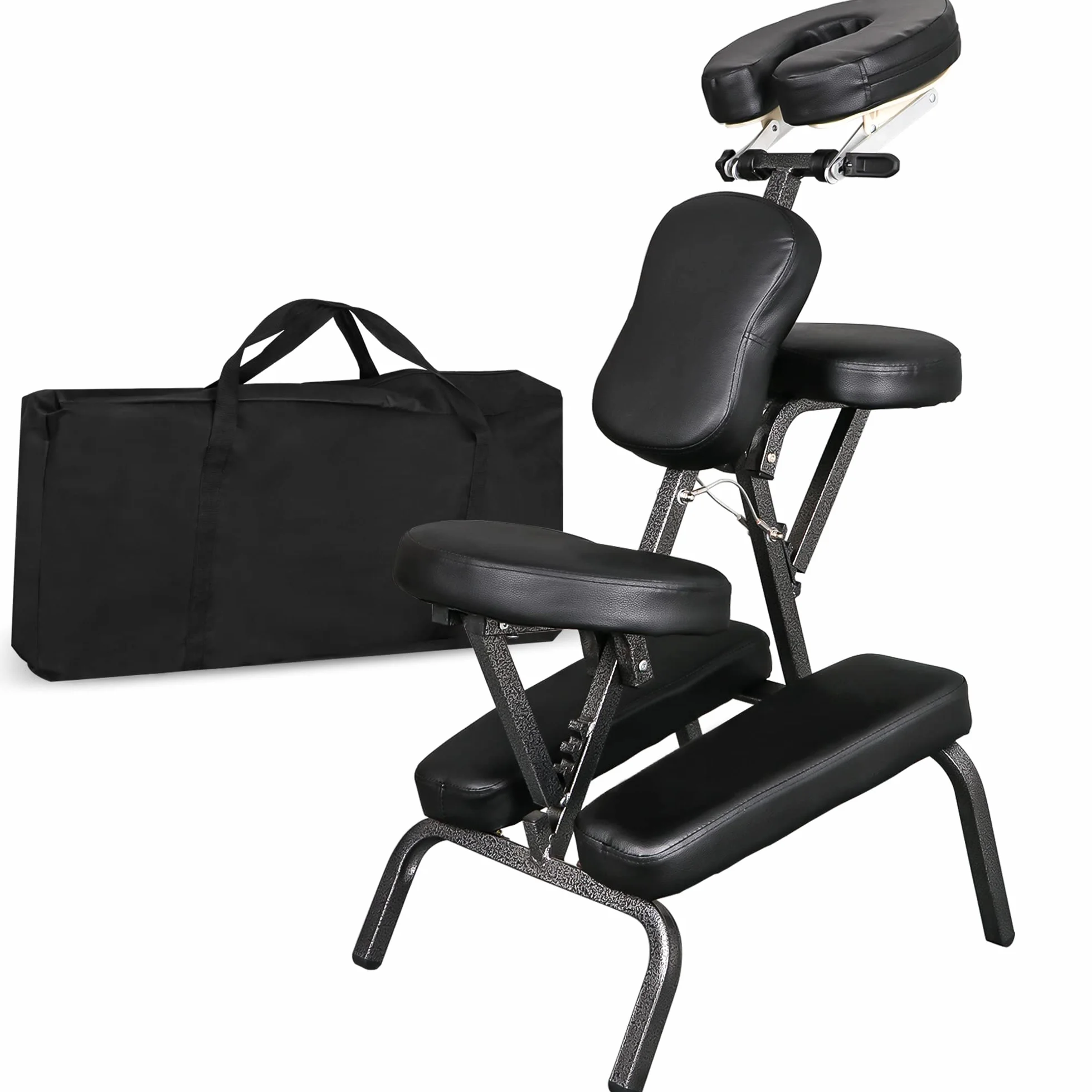 Silla de Masaje Portátil Ligera con Bolsa de Transporte, Negra