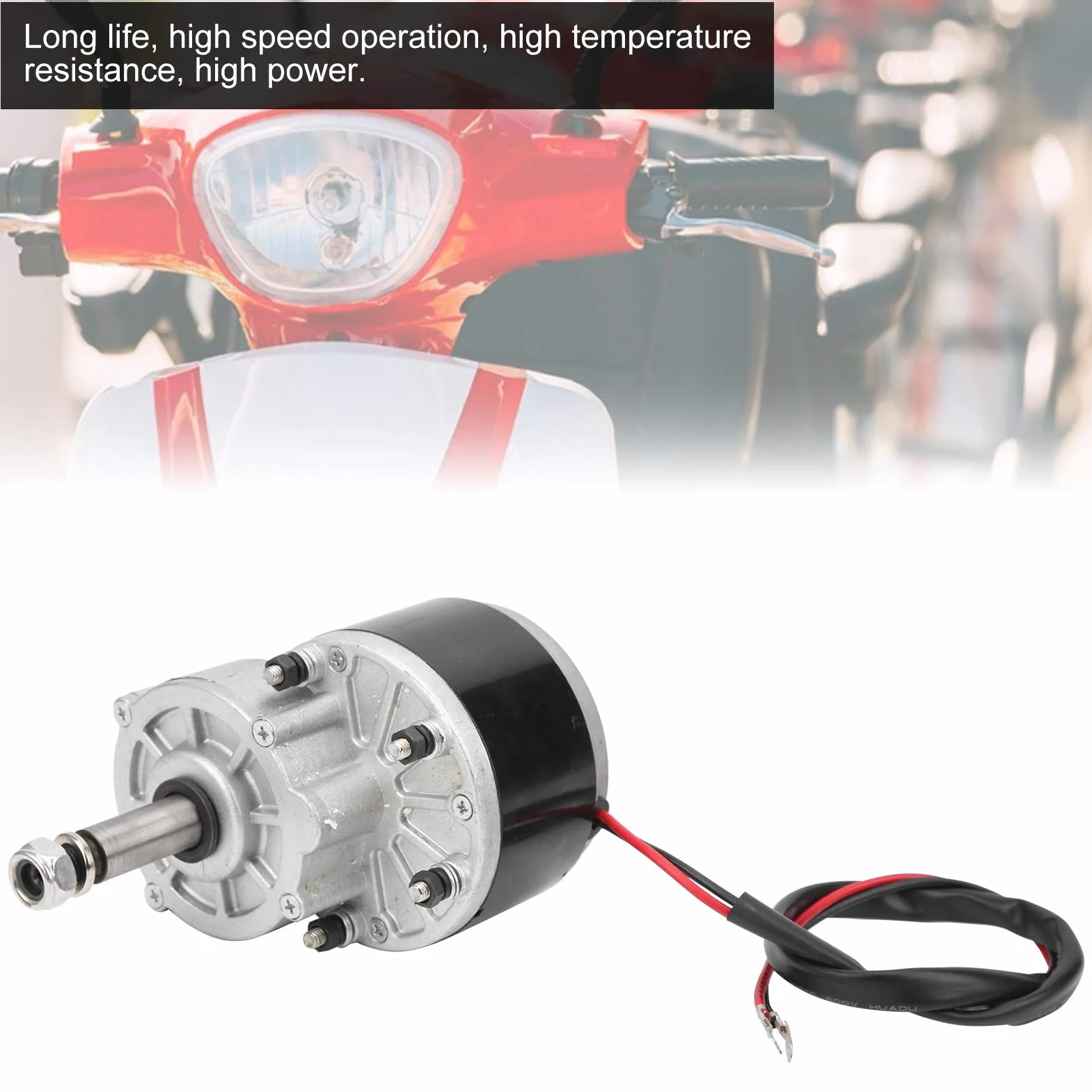 Motor Eléctrico, Motor de Reducción de Engranajes de Scooter Eléctrico de 24 V 250 W para Silla de Ruedas de Scooter de Equilibrio con Aleación de Aluminio de Alta Velocidad