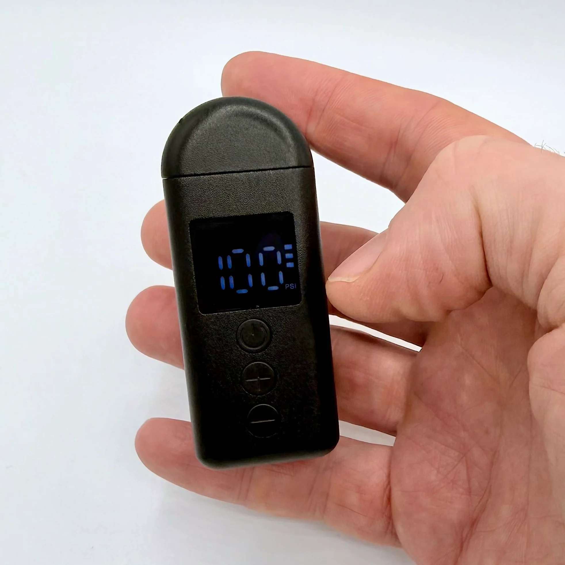 DACHS ePump Mini bomba eléctrica para bicicleta, 100 PSI, bomba de aire digital inteligente con sensor de presión y pantalla, bomba de aire con batería USB-C para válvulas Presta y Schrader, bicicleta
