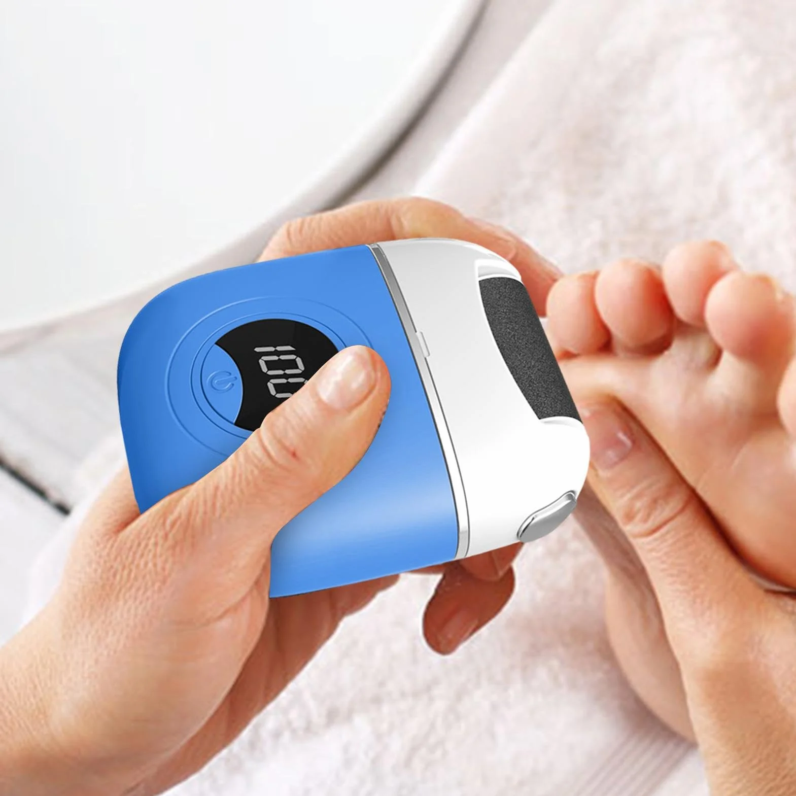 Portable Electric Foot Callus Remover Digital Display Heel Polisher for Hard Dead Skin