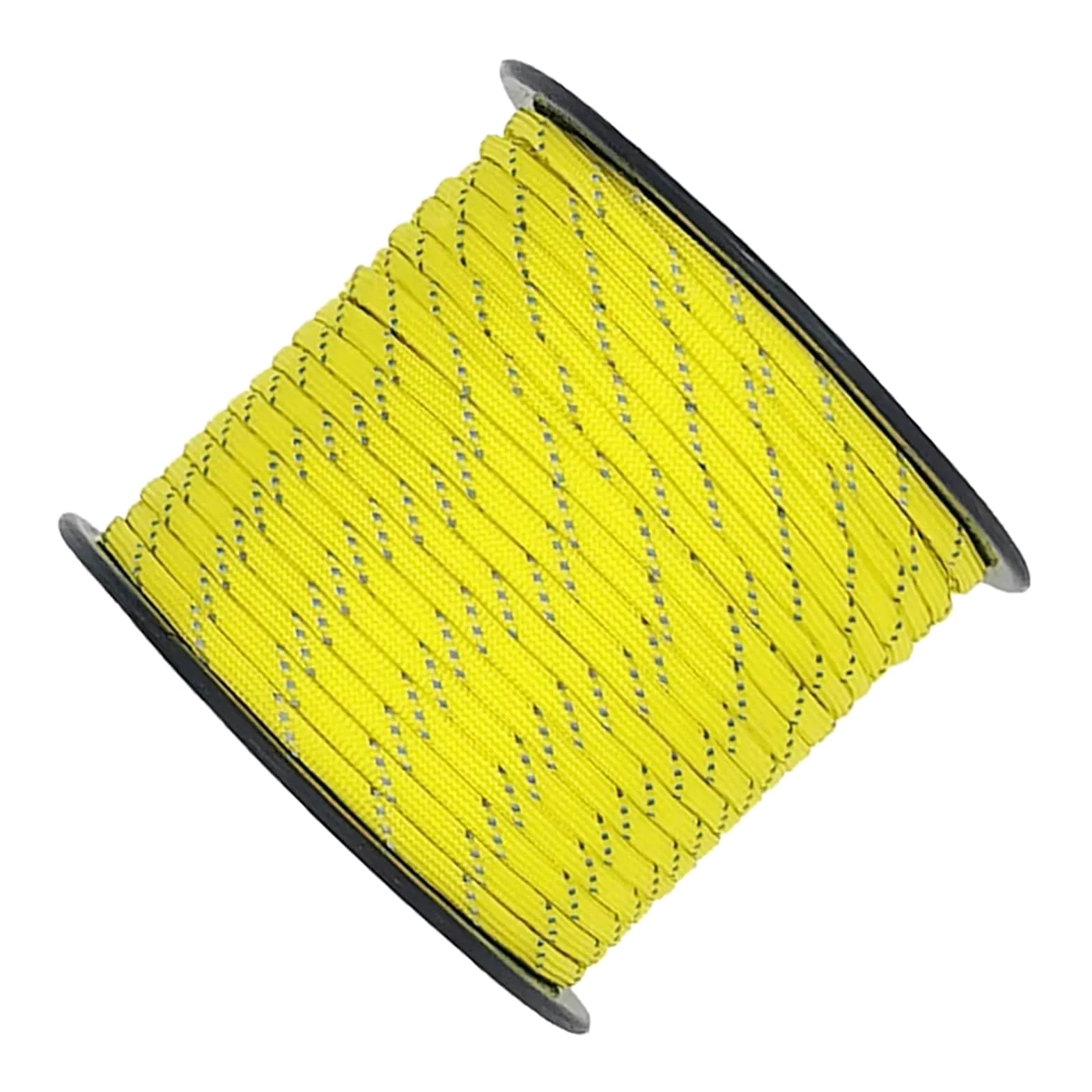 Paracorde Cuerda Paracord 50/100m Multifuncional 7 núcleos Reflectante 550 4 mm Cuerda de paracaídas for Acampar al Aire Libre Rescate(Yellow,100M)