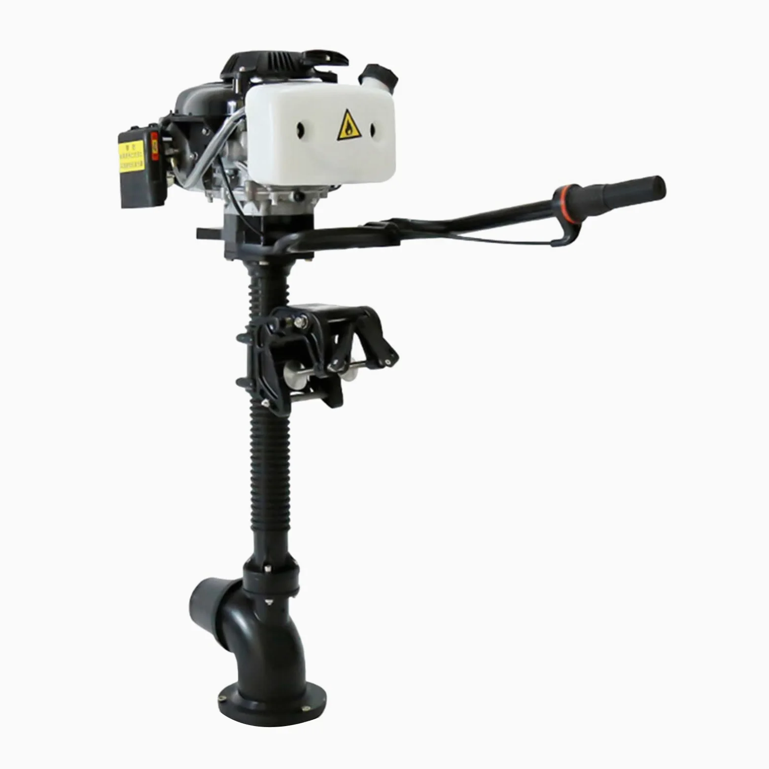 Motor fueraborda de gasolina refrigerado por agua de 4 tiempos 4 CV 55 cc con sistema de encendido CDI para embarcaciones inflables, barcos de pesca, motor de gasolina