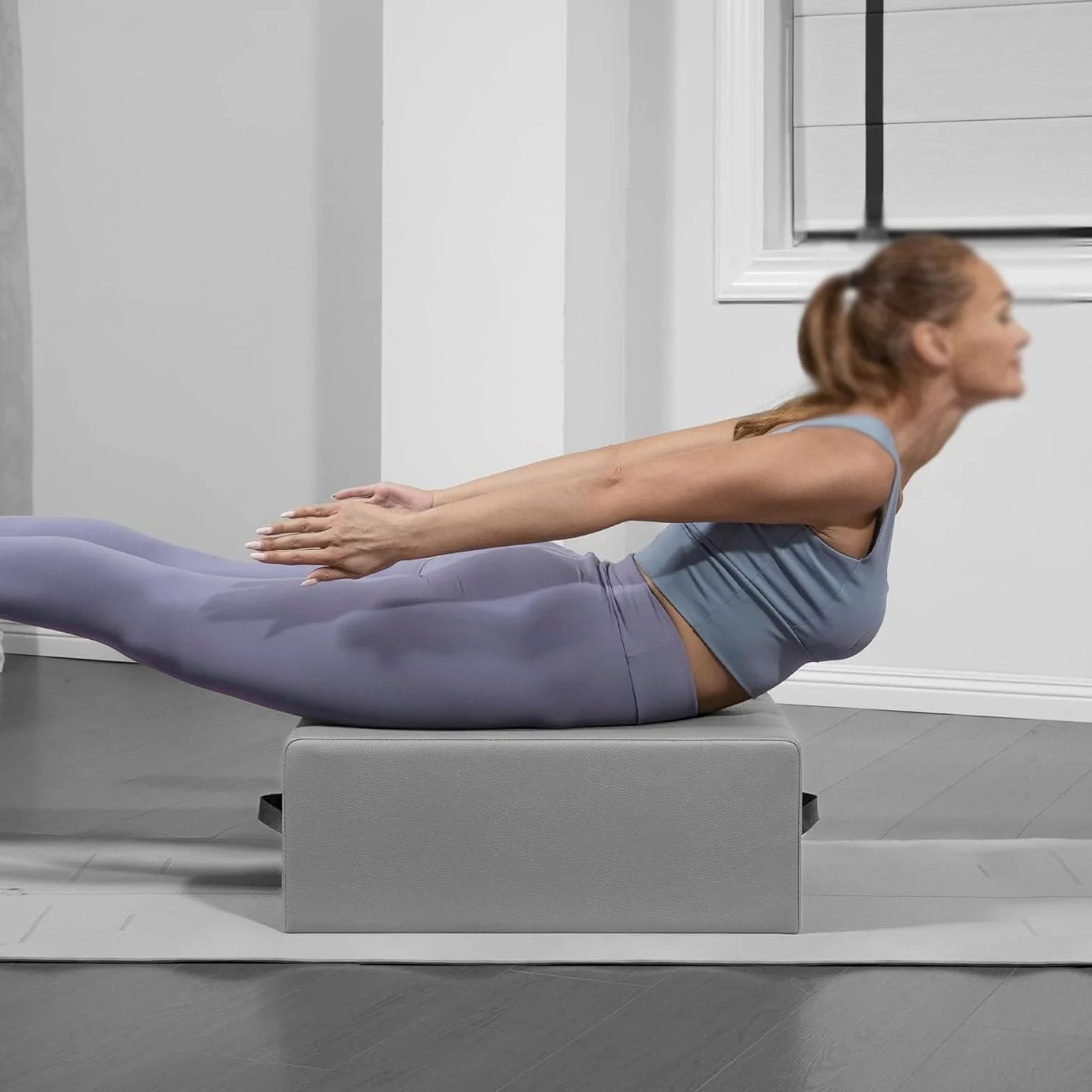 Caja reformadora de pilates, accesorio de piel sintética para ejercicios de estiramiento y equilibrio, perfecto para equipo de gimnasio en casa, tamaño de 26 x 15 x 10 pulgadas