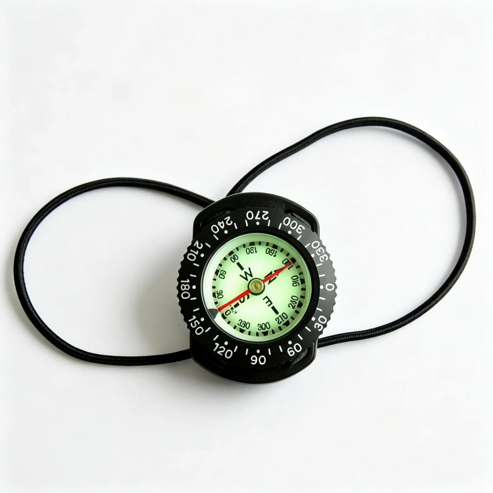 kowaku Brújula de Bungee para Buceo Brújula Instrumento de Navegación Orientación Llenada de Líquido con Dial Lateral Magnética Fijación Elástica Adecuada