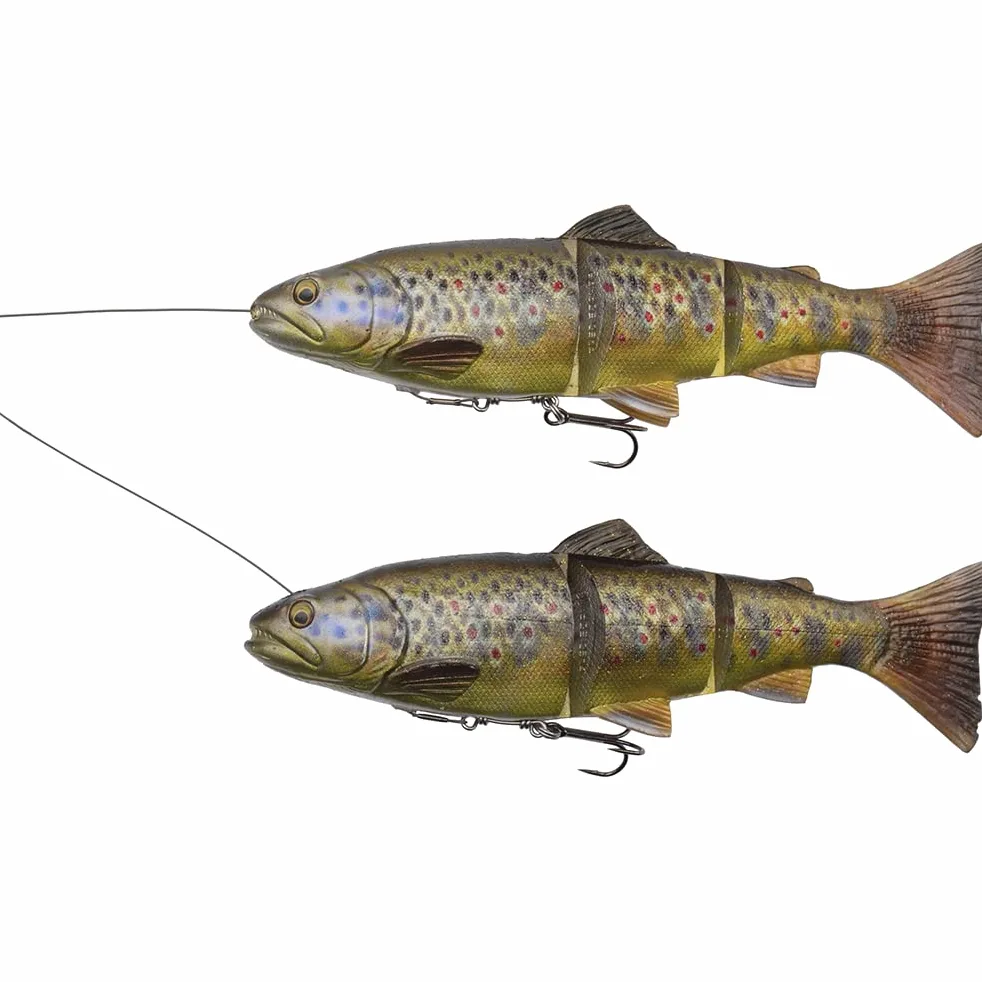 Savage Gear perca 40cm 685gm 4D Line Thru Trout listo para pescar señuelos precio loco