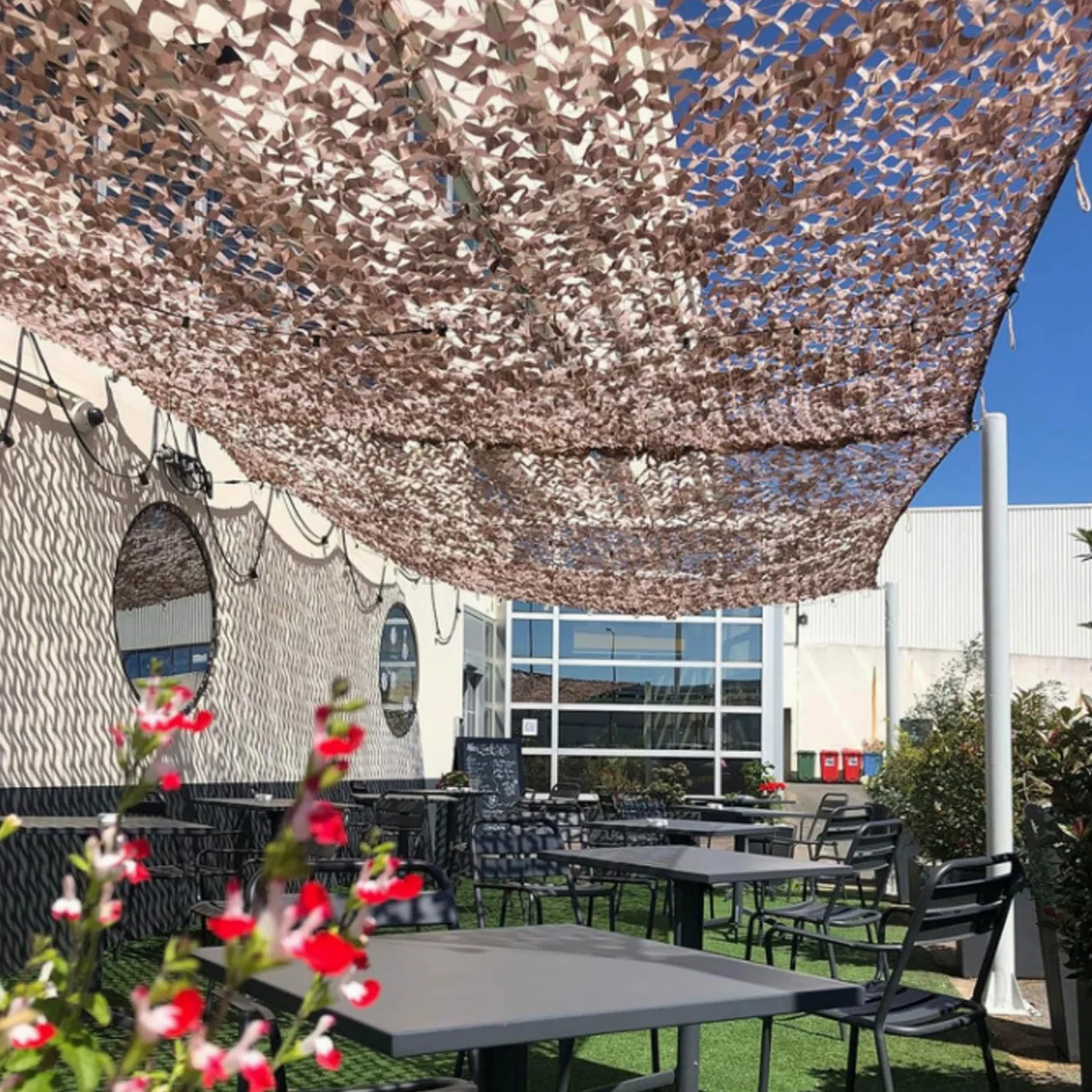 Red de Camuflaje 210D Oxford Tela Parasol Cubierta de toldo Protector Solar al Aire Libre Red de Camuflaje para Caza Tiro a ciegas Camping Decoraciones de Fiesta temática Militar, Desierto,