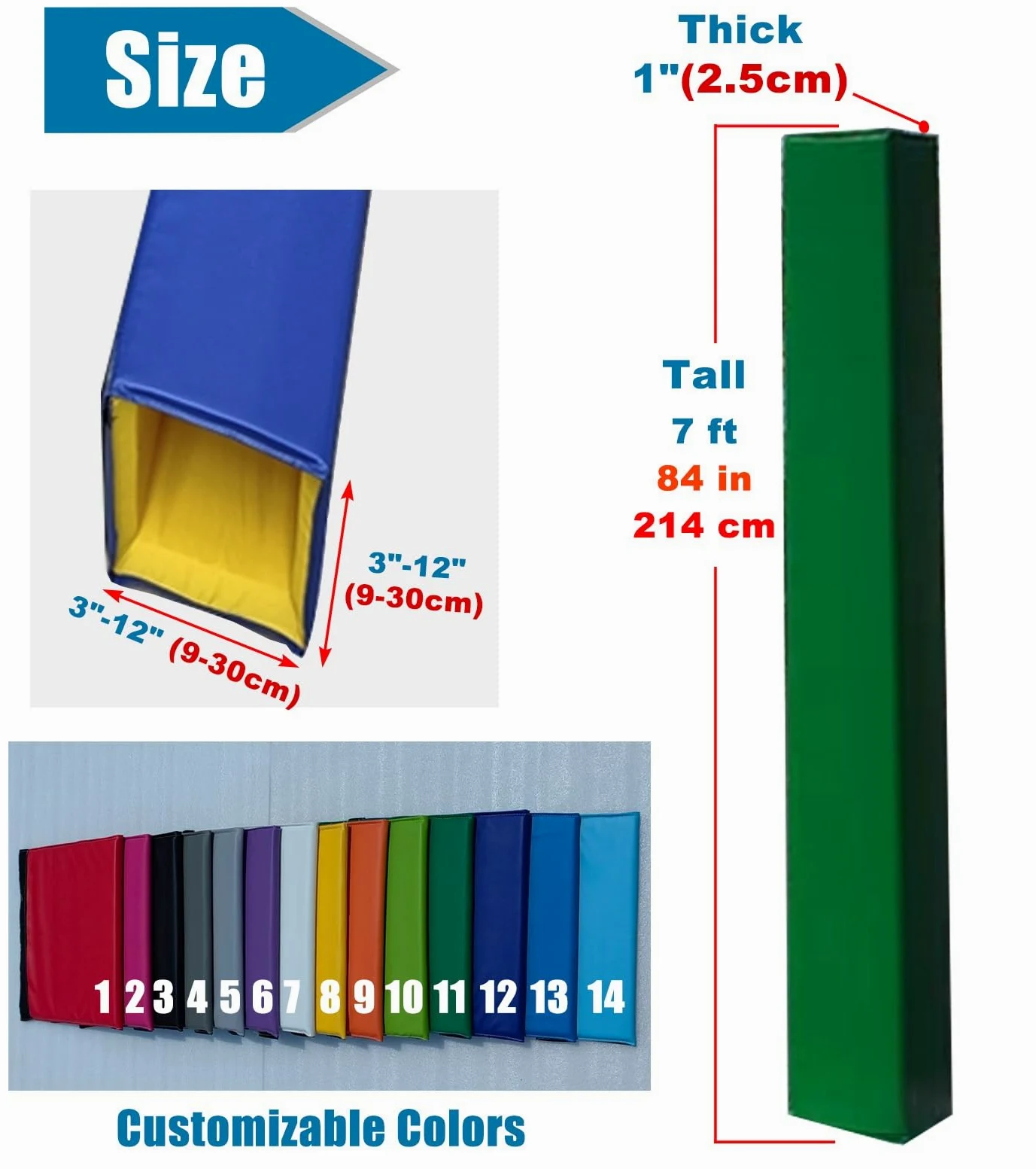 Cubierta acolchada universal impermeable de PVC para patio, sótano, resistente a los impactos, para mayor seguridad para los niños