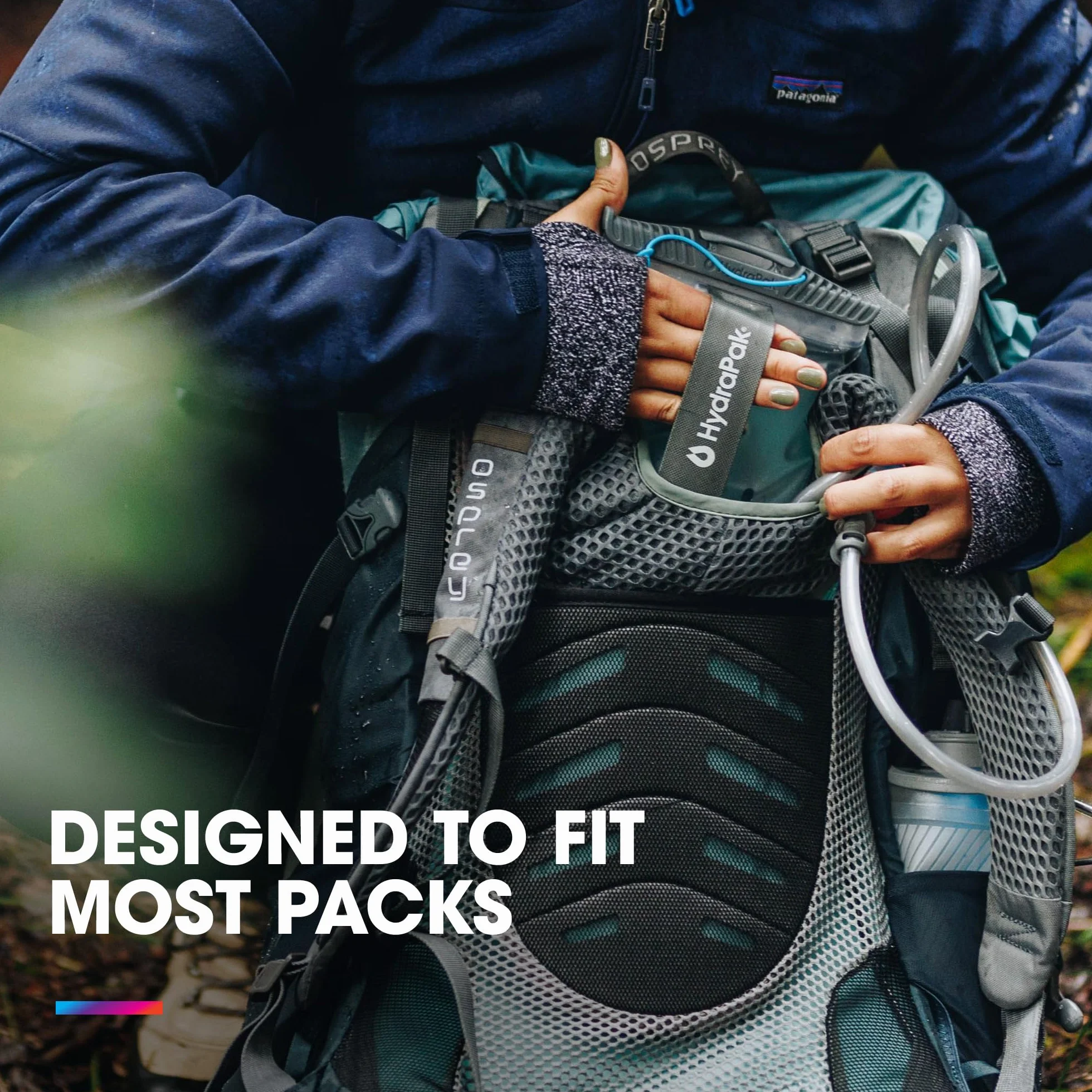 HydraPak Contour 1.5L 2L 3L Hydration Reservoir Low-Profile Water Bladder High-Flow Bite Valve Leak Proof