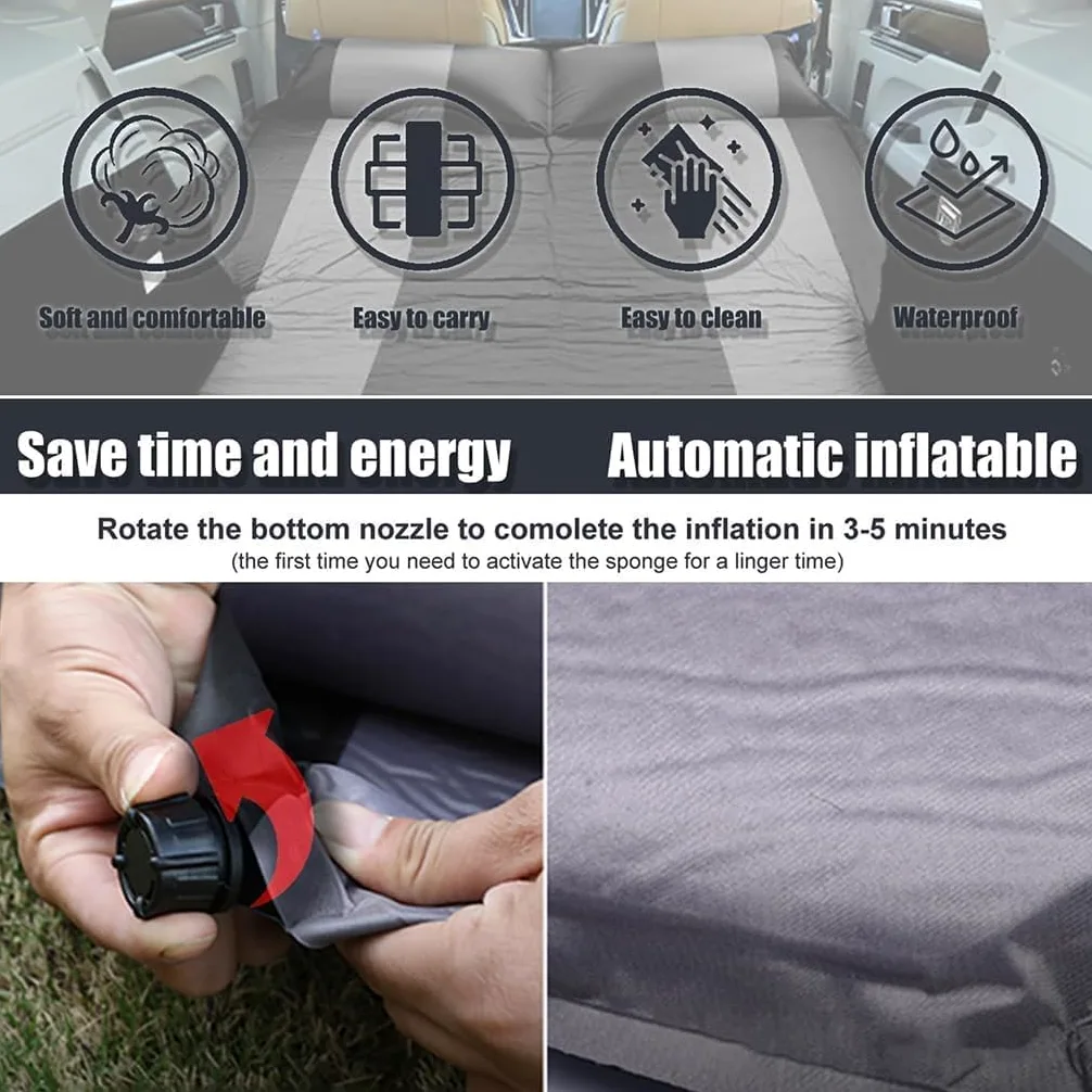 Colchón de Aire para Coche para Infiniti QX30 2016-2020, PVC Cama Inflable Más Gruesa con Bomba de Aire Eléctrica y Almohadas, para Viajes de Campamento Accesorios,A-Green