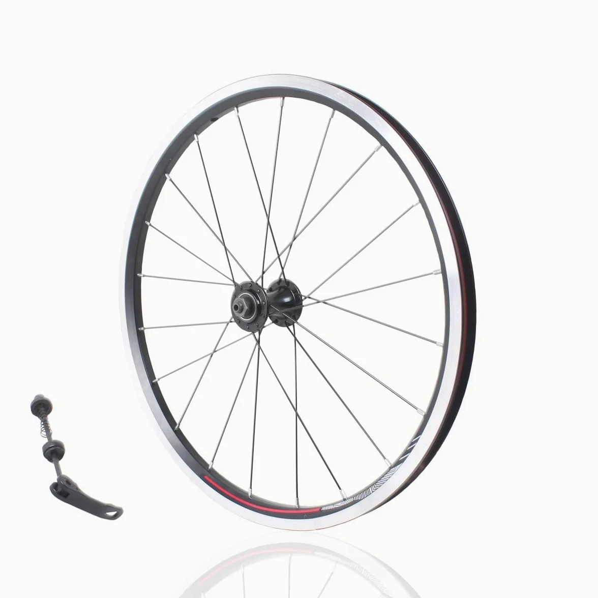 Ruedas para Bicicletas Plegables 406, Frenos V-Brake, Cassette 20/28H, buje de liberación rápida, llanta de aleación de Aluminio de Doble Pared de 9x74 mm/10x130 mm, para Bicicleta