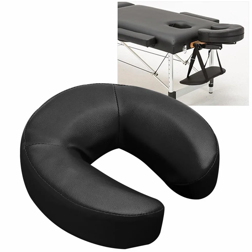 Almohada ergonómica de espuma viscoelástica para soporte de cabeza, acolchado y cómodo para masajes faciales, spa y viajes