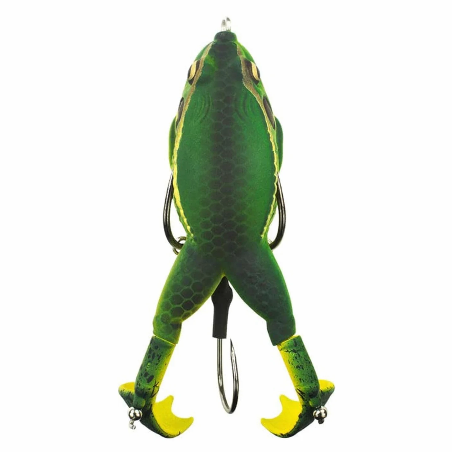 Lunkerhunt - Cebo Artificial con Forma de Rana para Pescar lubina | Señuelo de Rana Hueco, Blando y antialgas para Pescar lubina y Trucha | Señuelo Realista con anzuelos Afilados y Patas propulsora