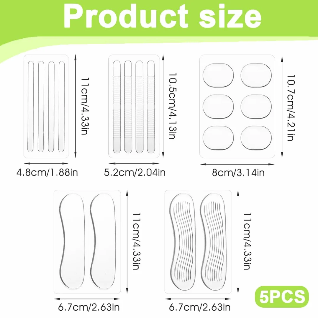 Protector de Tacones para Zapatos, Plantillas Antideslizantes de Silicona, Almohadillas para Pies de Tacones Altos (Transparente)