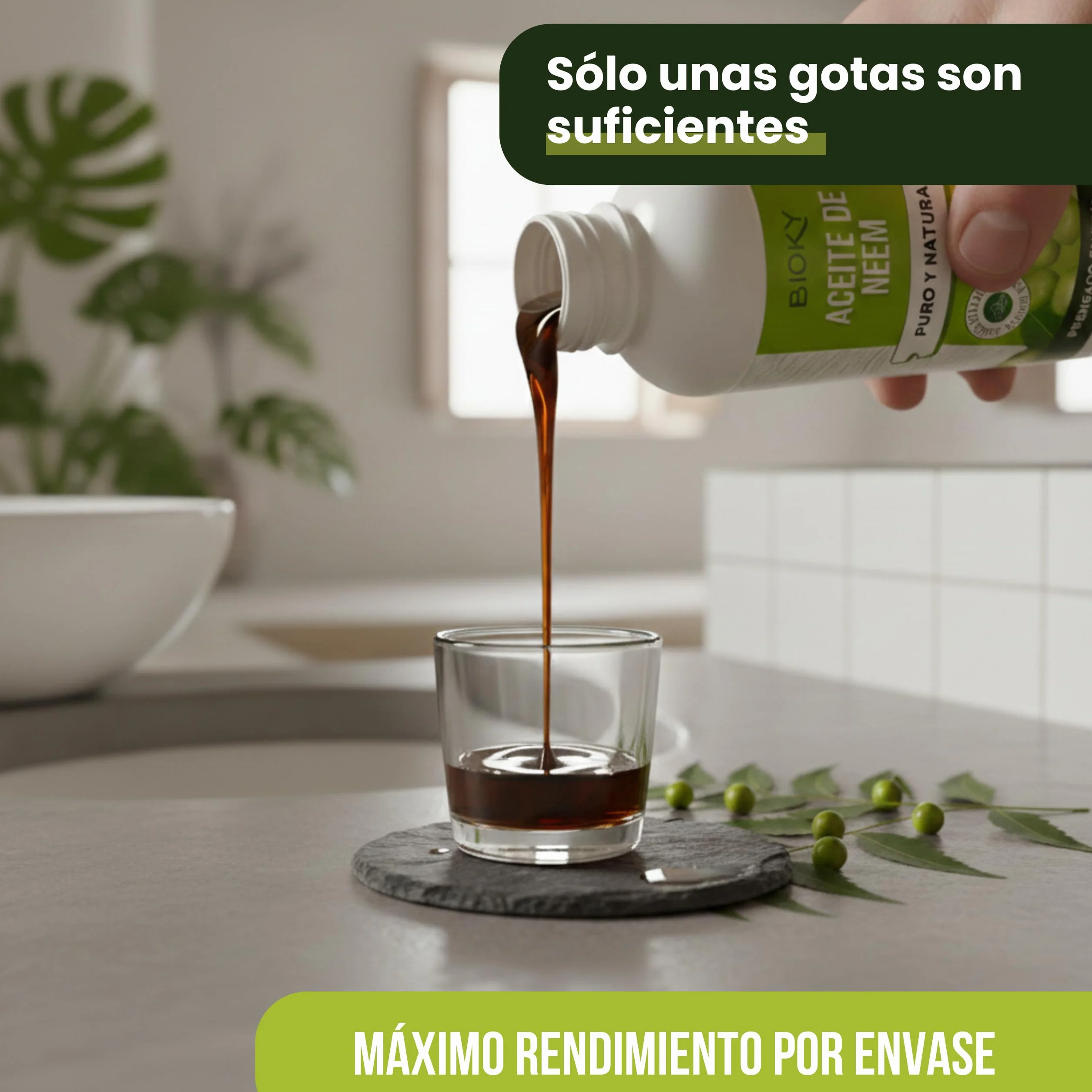 Aceite de Neem Puro 1 Litro - 1ª Presión en Frío, 100% Natural