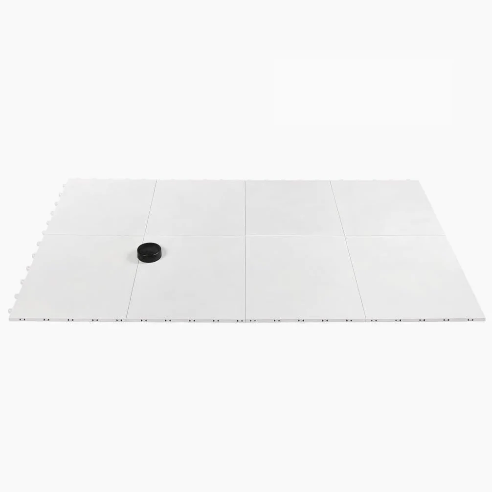 ACE HOCKEY Dryland - Azulejos de suelo para entrenamiento de hockey, paquete de 8 azulejos de hockey (9.4 pies cuadrados) para disparar, pasar, manejar con palos, azulejos de hielo sintéticos no