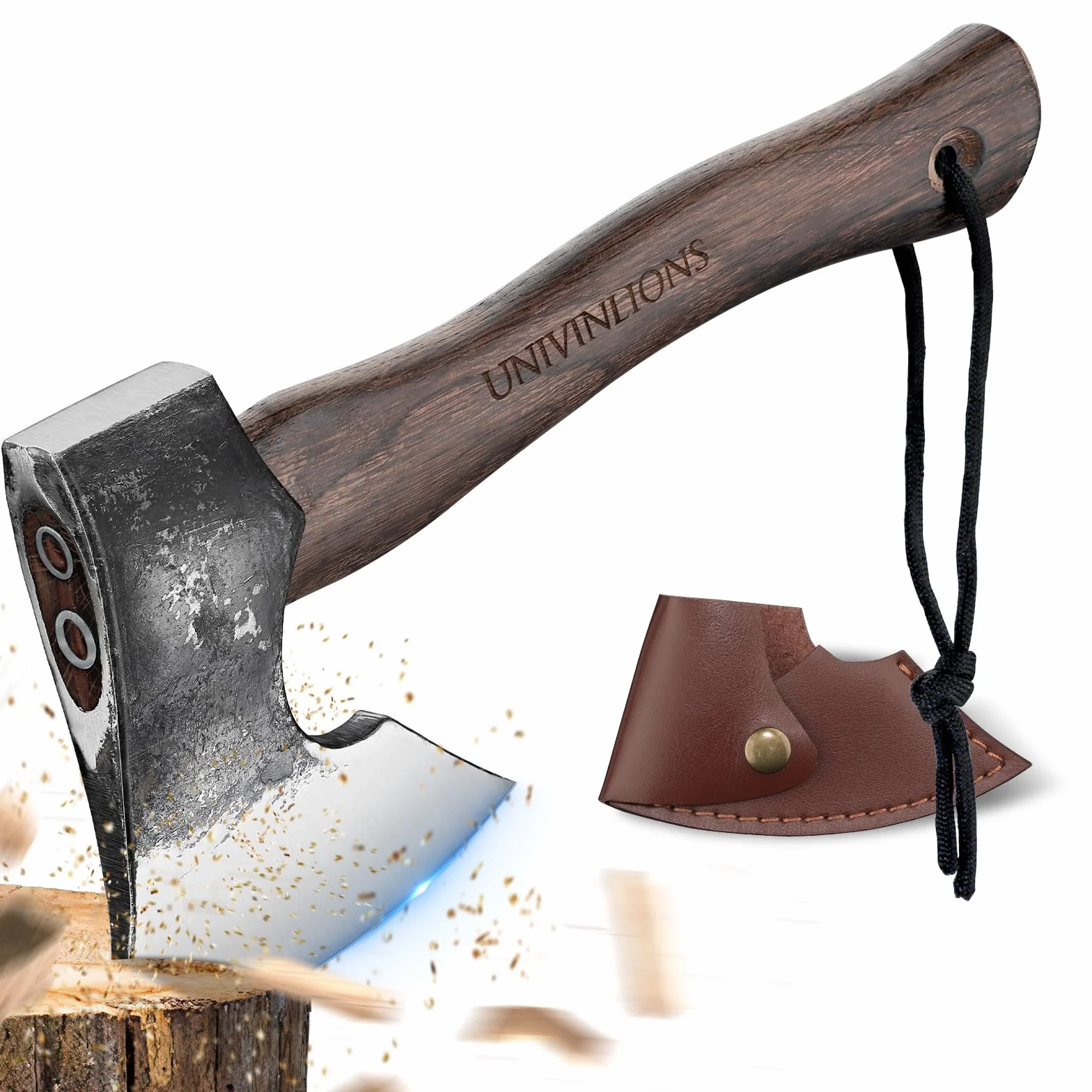 Bellota Hacha Supervivencia Pequeña 27cm 800g Bushcraft con Vaina