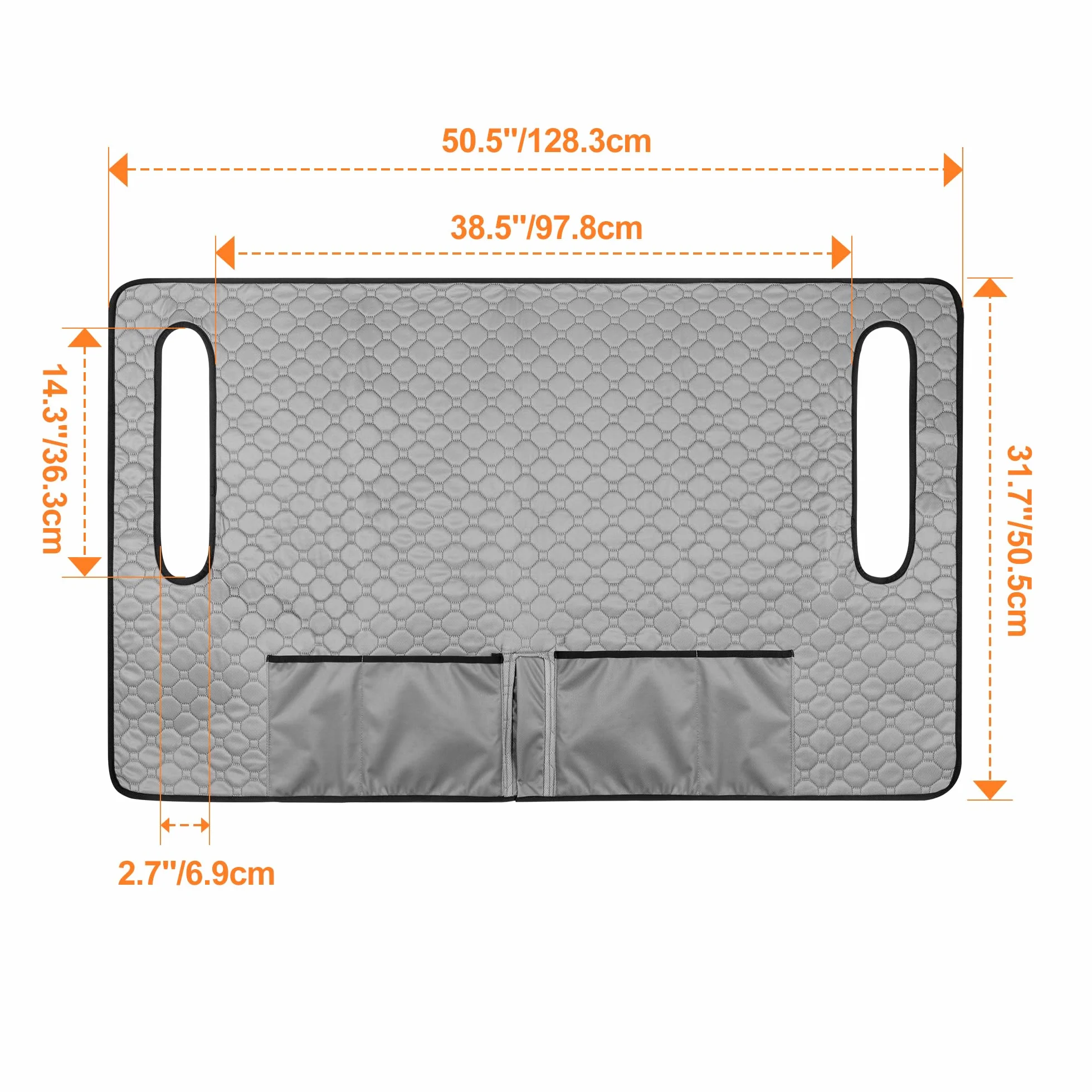PGmoon Fundas para Asientos de Carrito de Golf, Manta Universal con 4 Bolsillos Delanteros y Base Antideslizante, Compatible con EZGO, Yamaha, Club Car y más, Asientos para 2 Personas