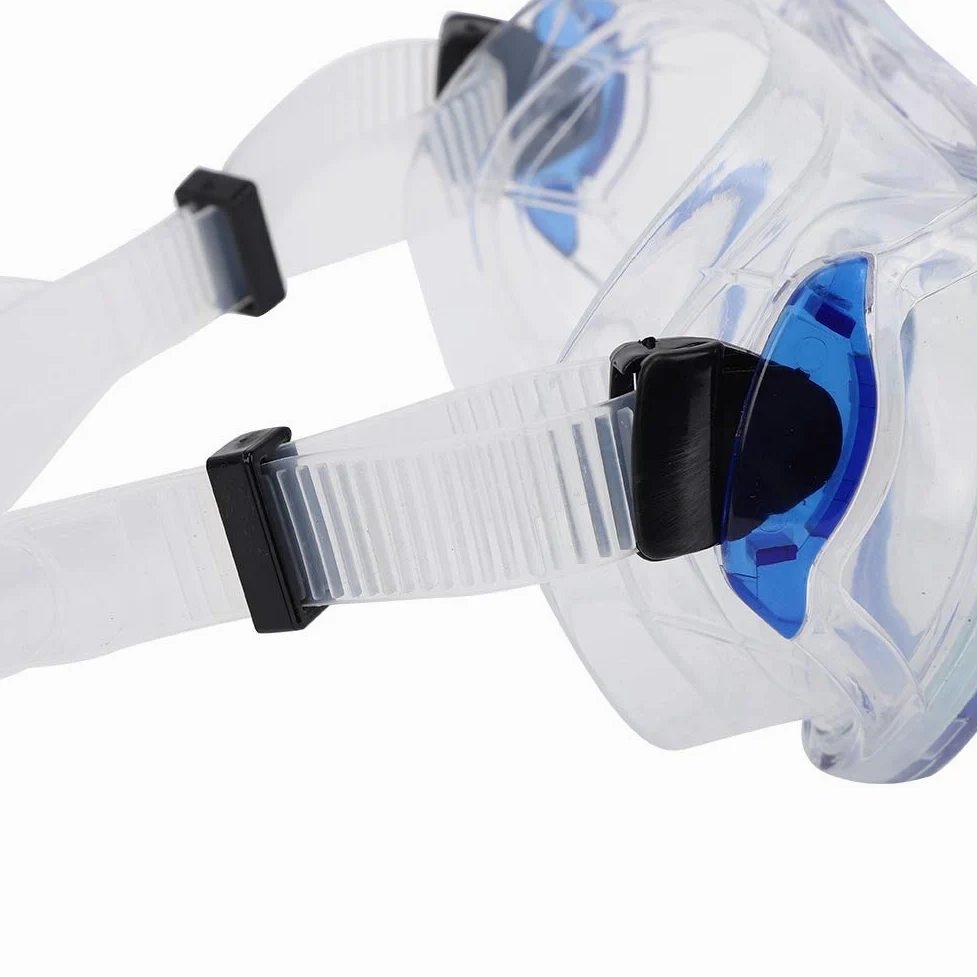 Máscara de Buceo con Marco Grande, Gafas de natación, Gafas antivaho para esnórquel, Tubo de respiración seco Impermeable para Nadar en o Negro